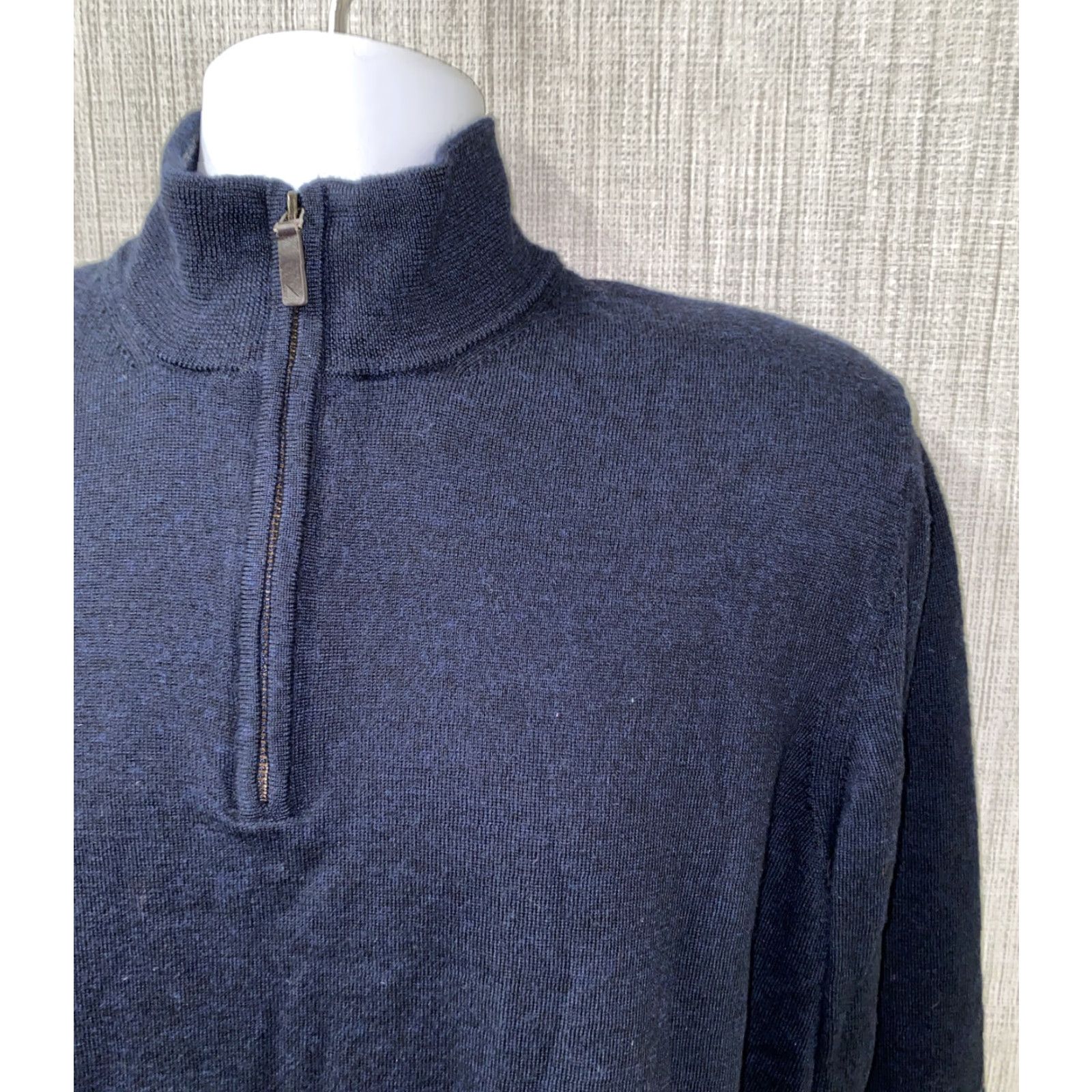 UNTUCKit UNTUCKIT Sweater Shirt 2XL Navy Blue Merino Wool 1/2 Zip Pullover Mens Regular Size 2XL Navy Merino 1/2 Zip Pullover Mens 2XL Size US XXL / EU 58 / 5 - 2 Thumbnail