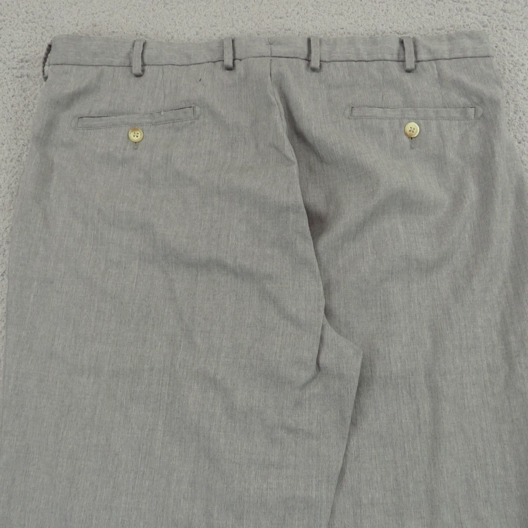 Peter Millar Peter Millar Pants Mens 36x30 Light Charcoal Grey Wool Flat Front Dress Trousers Size US 38 / EU 54 - 6 Thumbnail