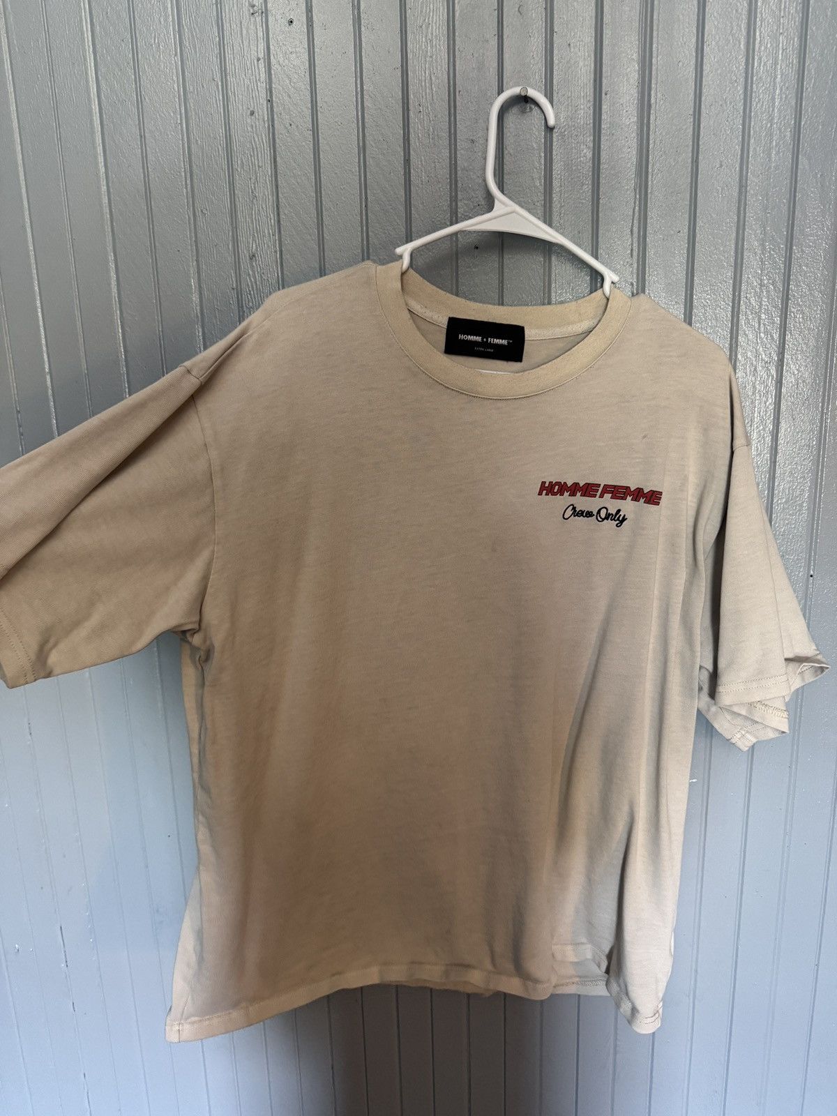 Homme + Femme La Homme Femme Off White Crew Only Tee Size US L / EU 52-54 / 3 - 3 Thumbnail