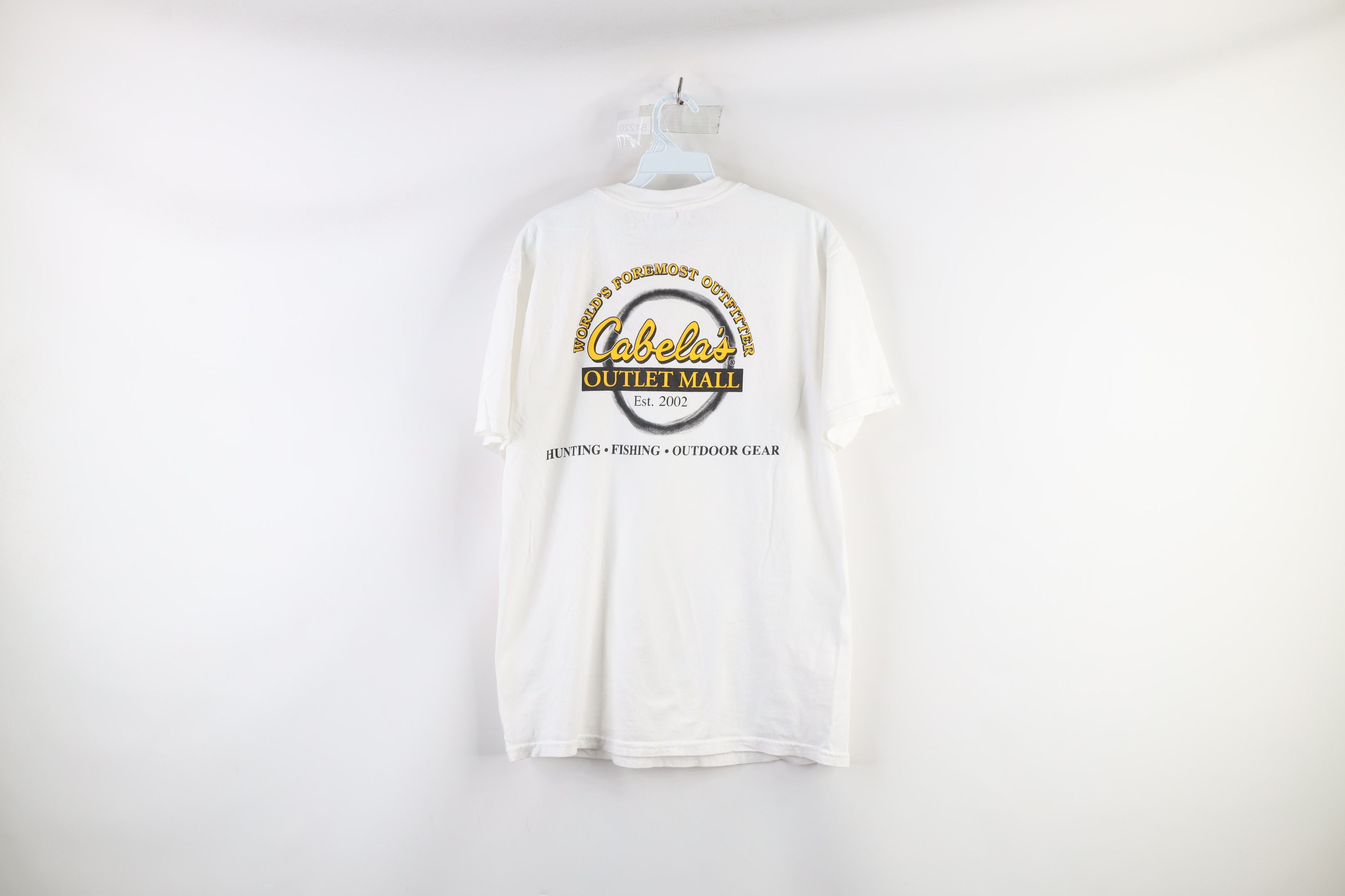 Cabelas × Vintage Vintage Cabelas Spell Out Short Sleeve T-Shirt White Cotton Size US M / EU 48-50 / 2 - 8 Thumbnail