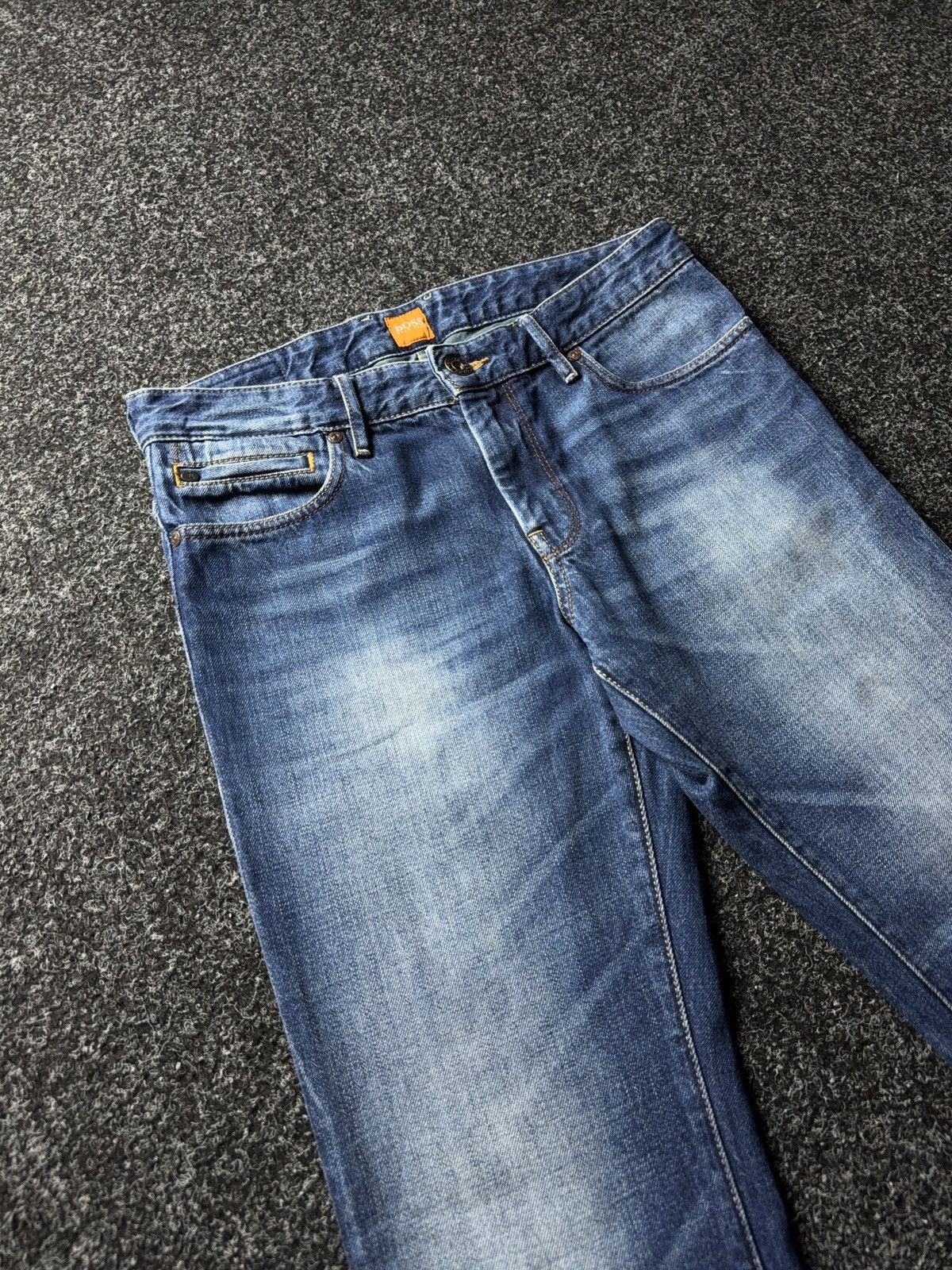 Hugo Boss Luxury y2k BOSS Orange Regular Fit Denim Jeans Blue Wash Size US 30 / EU 46 - 4 Thumbnail