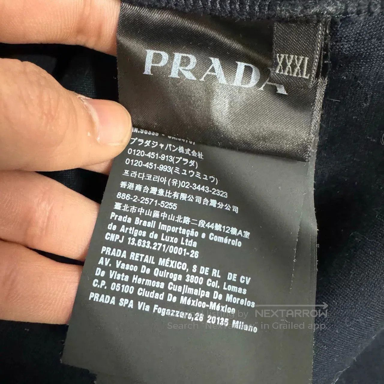 Prada Prada Chest Logo Nylon Sweatshirt XXXL. Size US XXL / EU 58 / 5 - 4 Thumbnail