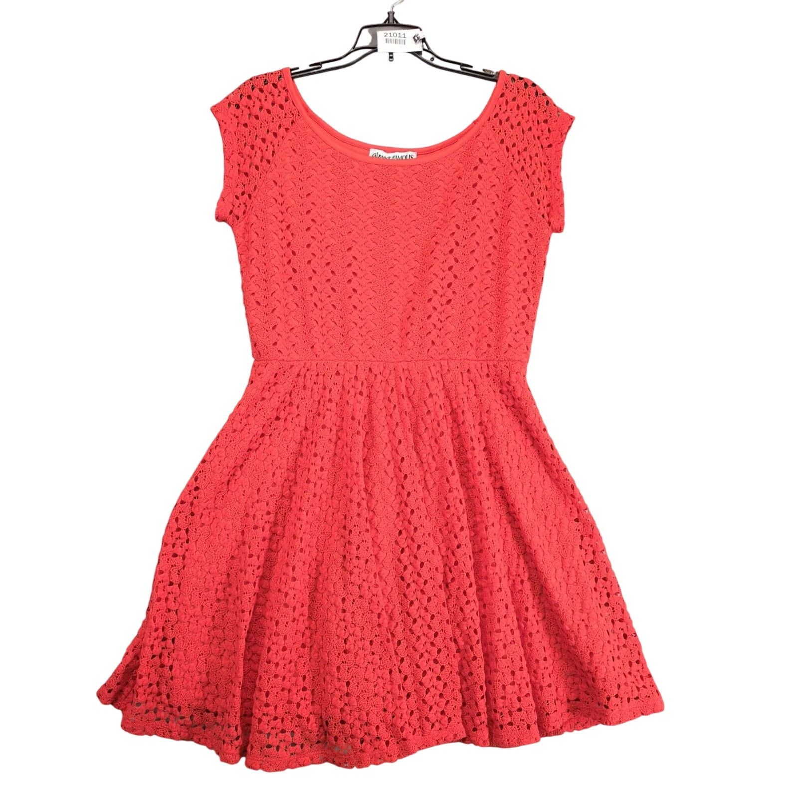 Almost Famous Almost Famous Orange Crochet Lace Skater Mini Dress, XL Size XL / US 12-14 / IT 48-50 - 1 Thumbnail