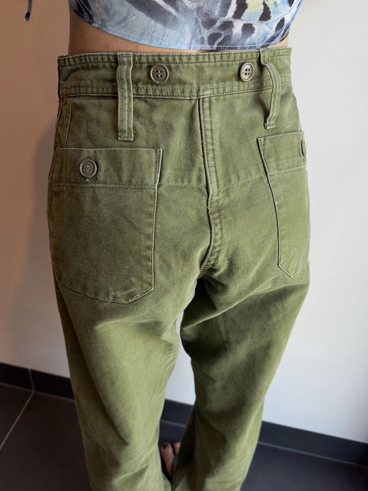 Vintage Vintage Army Pants Unisex Faded Cargo Womens Japan Style Size 27" / US 4 / IT 40 - 9 Thumbnail