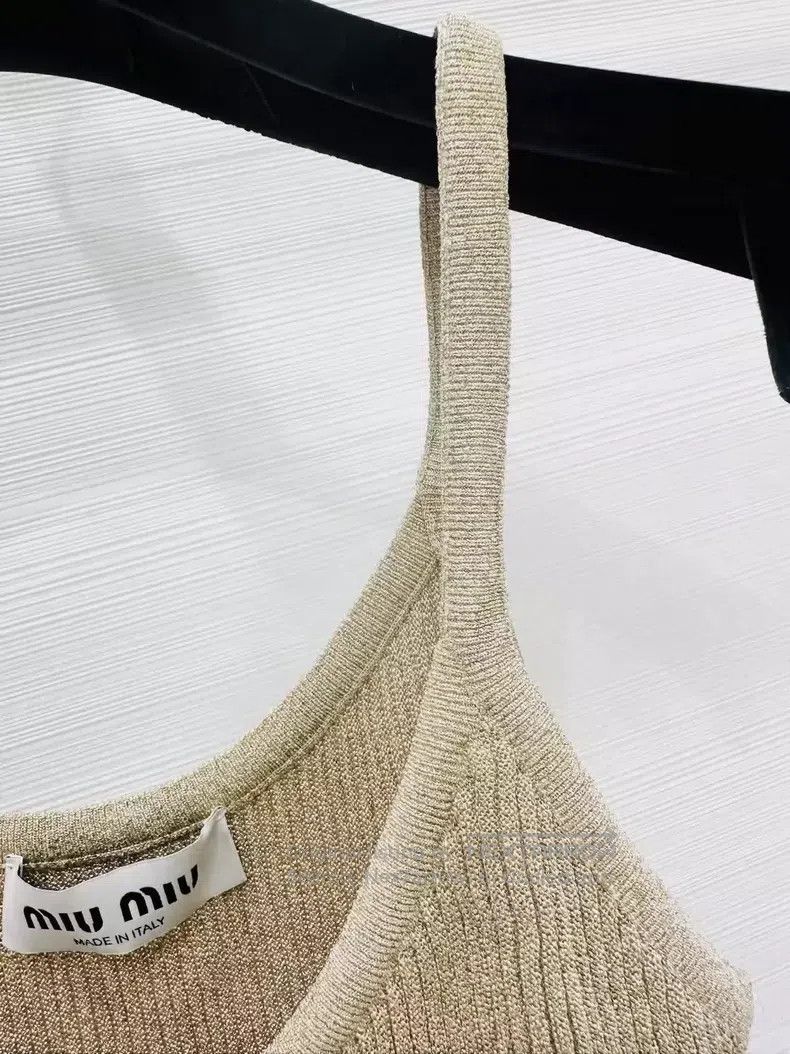 Miu Miu Miu Miu 38 24 spring and summer letter knitted sling Size M / US 6-8 / IT 42-44 - 4 Thumbnail