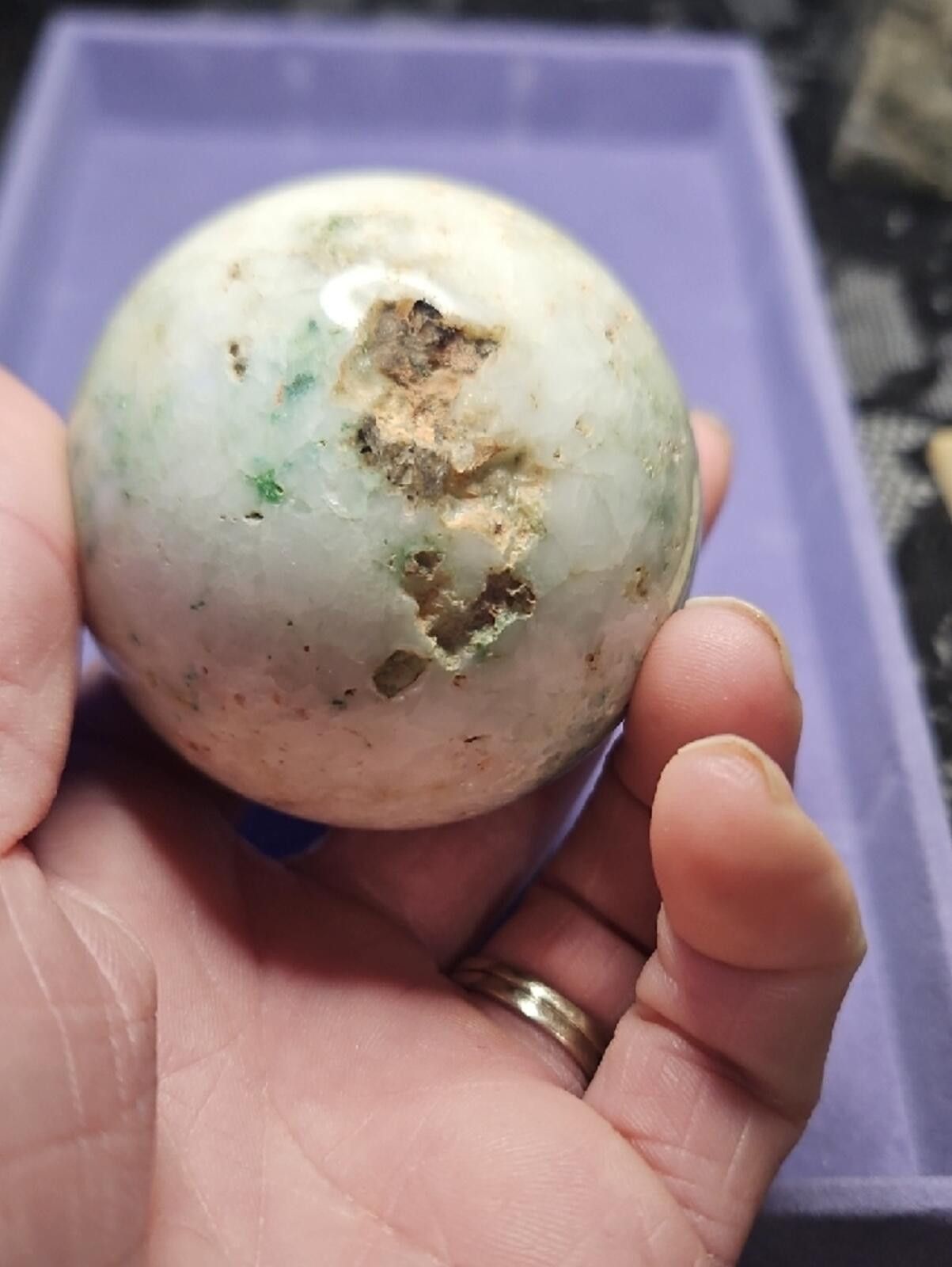 Other Polished Green-White Decorative Stone Sphere Size ONE SIZE - 3 Thumbnail