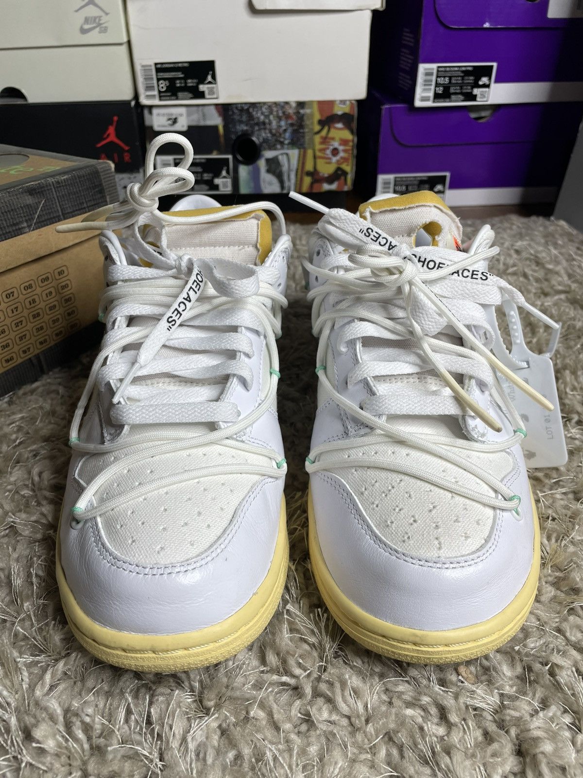 Nike × Off-White Off White Dunk Low Lot 1 of 50 Size US 9.5 / EU 42-43 - 4 Thumbnail