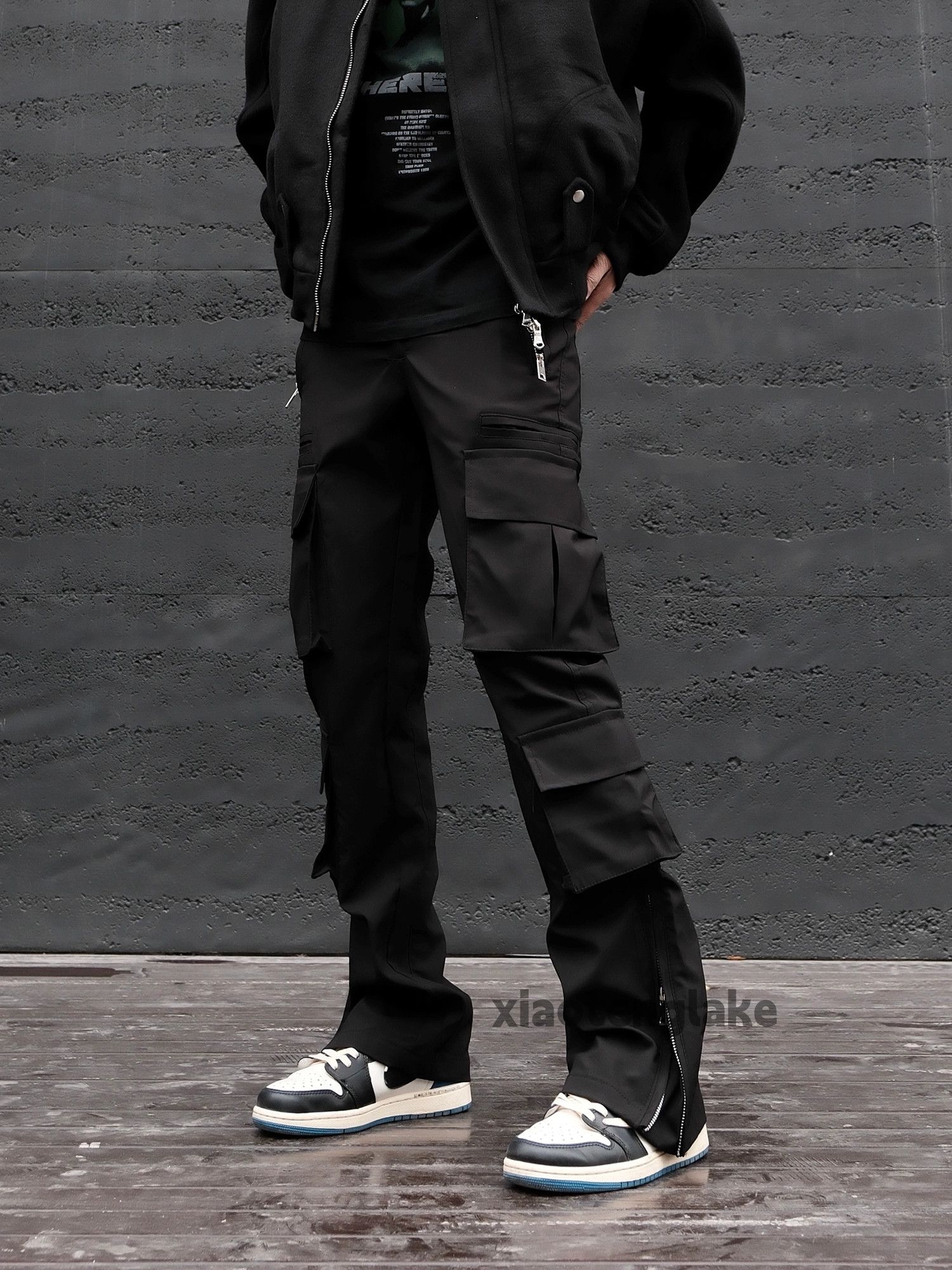 Designer × Japanese Brand × Vintage utility zipper punk flared yuppie bootcut flared pants Size US 30 / EU 46 - 6 Thumbnail