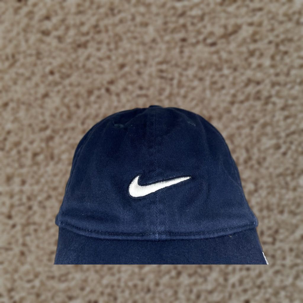 Nike Nike Hat Cap Fitted Adult One Size Blue Swoosh Stretch Cotton Blend Golf Golfer Size ONE SIZE - 1 Thumbnail
