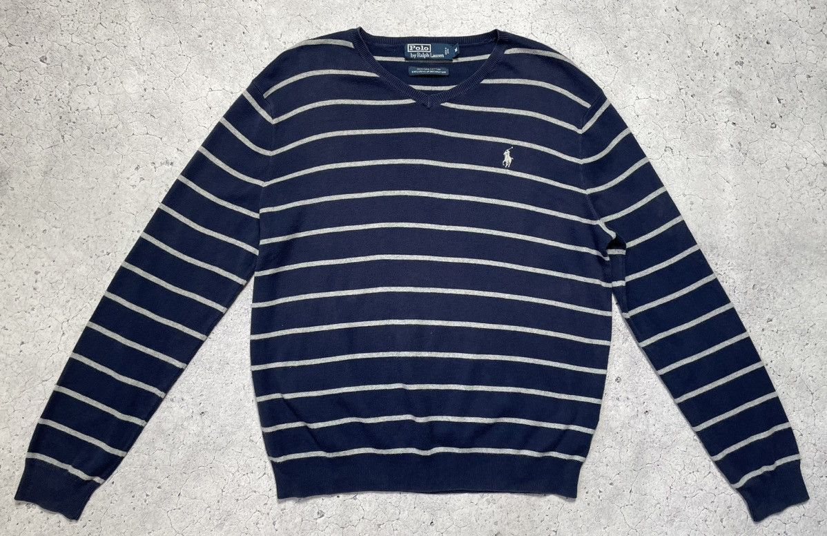 Polo Ralph Lauren × Vintage Polo Ralph Lauren Vintage Striped Sweater Size US S / EU 44-46 / 1 - 1 Thumbnail