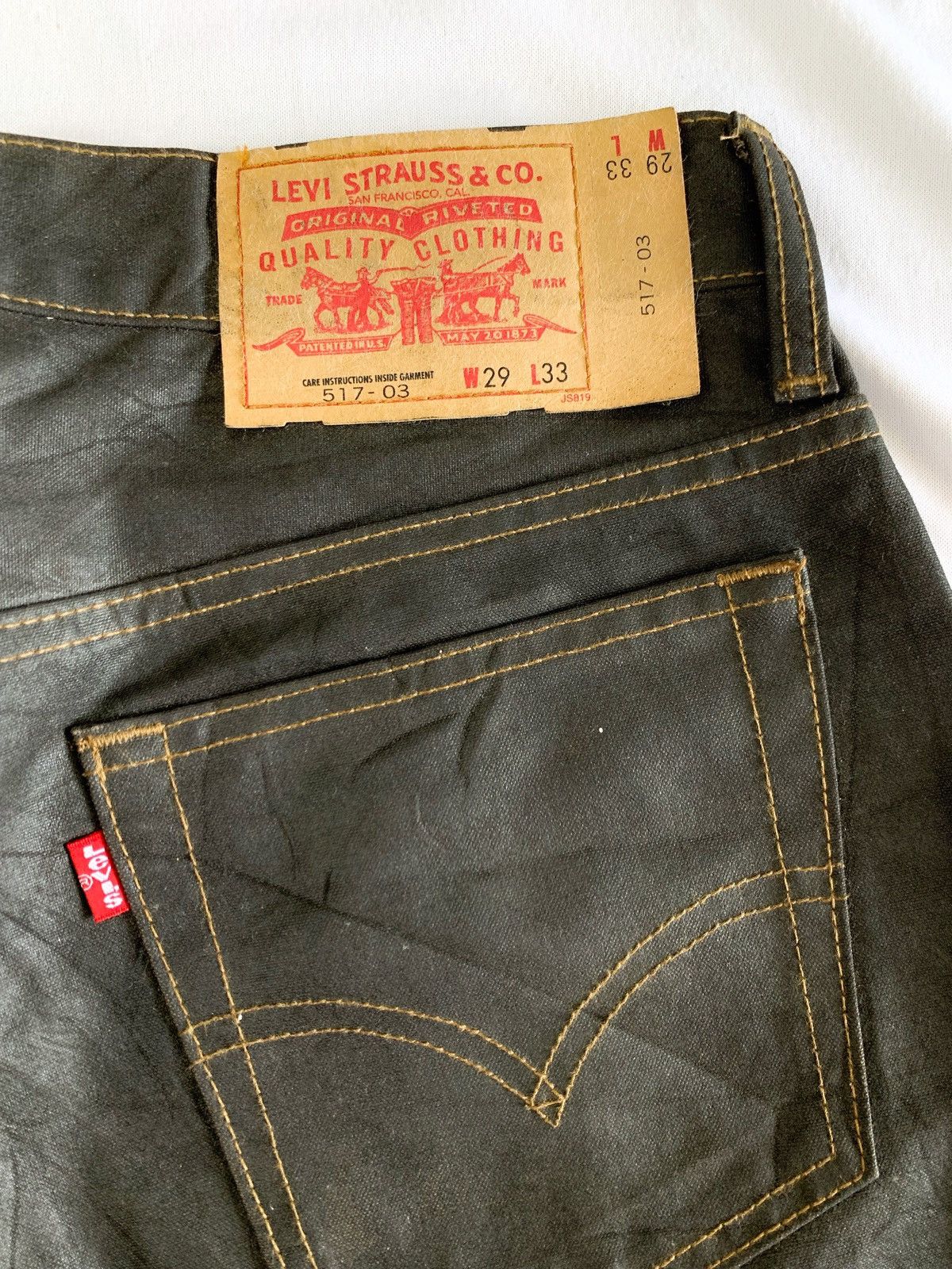 Levi's Waxed levis 517 flare jeans ifsx lgb kmrii fuga numbernine Size US 28 / EU 44 - 8 Thumbnail