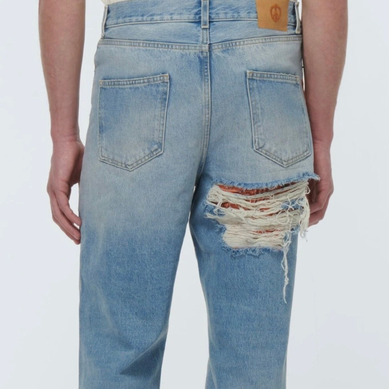 Alanui ALANUI: Men's Baggy Cut Patchwork Jeans - 30 Size US 30 / EU 46 - 4 Thumbnail