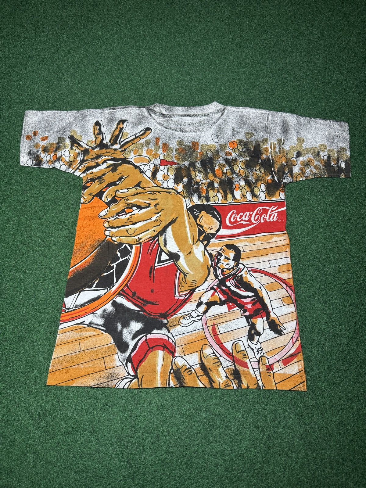 Coca Cola Vintage 90s Coca Cola Coke Basketball AOP RARE Med T Shirt Size US M / EU 48-50 / 2 - 3 Thumbnail