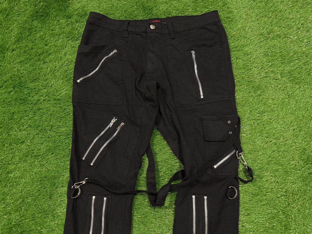 Tripp NYC Tripp NYC Vintage Y2K Chain Strap Zip Industrial Pants Goth Size US 36 / EU 52 - 2 Thumbnail