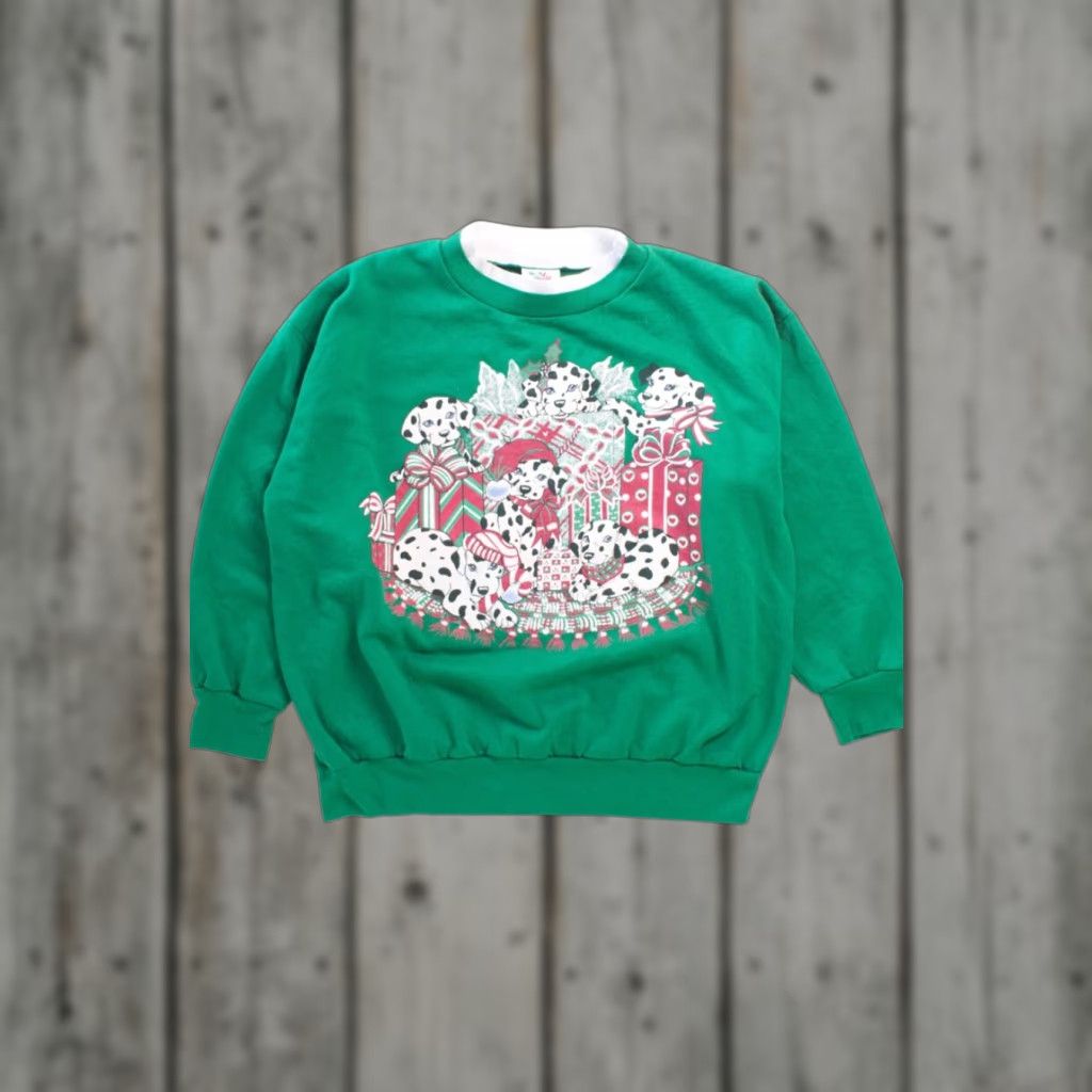 Vintage VINTAGE Nut Cracker Christmas Dalmatian Sweatshirt X-Large Green Womens/Mens XL Christmas Dalmatian Flair Sweatshirt Size XL / US 12-14 / IT 48-50 - 1 Thumbnail