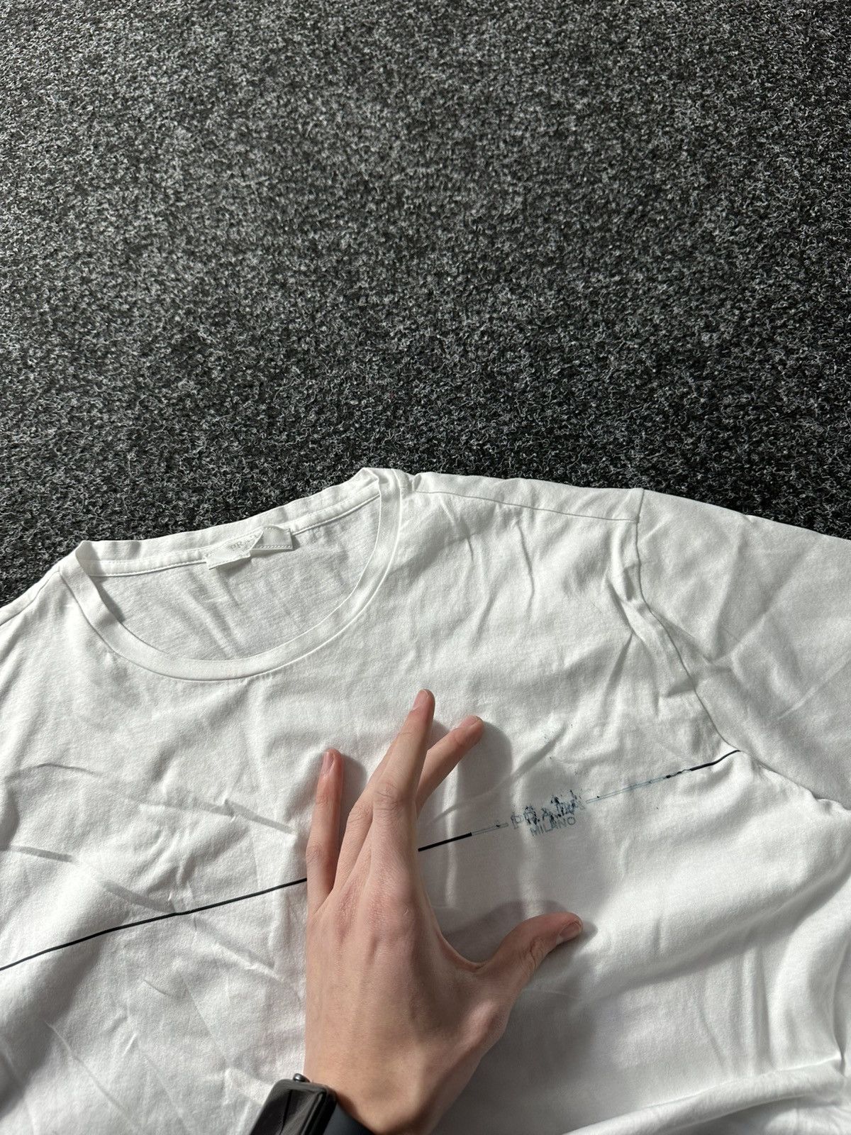 Designer × Prada 🚨 RARE PRADA TEE WITH LOGO ARHIVE LUXURY OLD MONEY Y2K T Size US XL / EU 56 / 4 - 4 Thumbnail