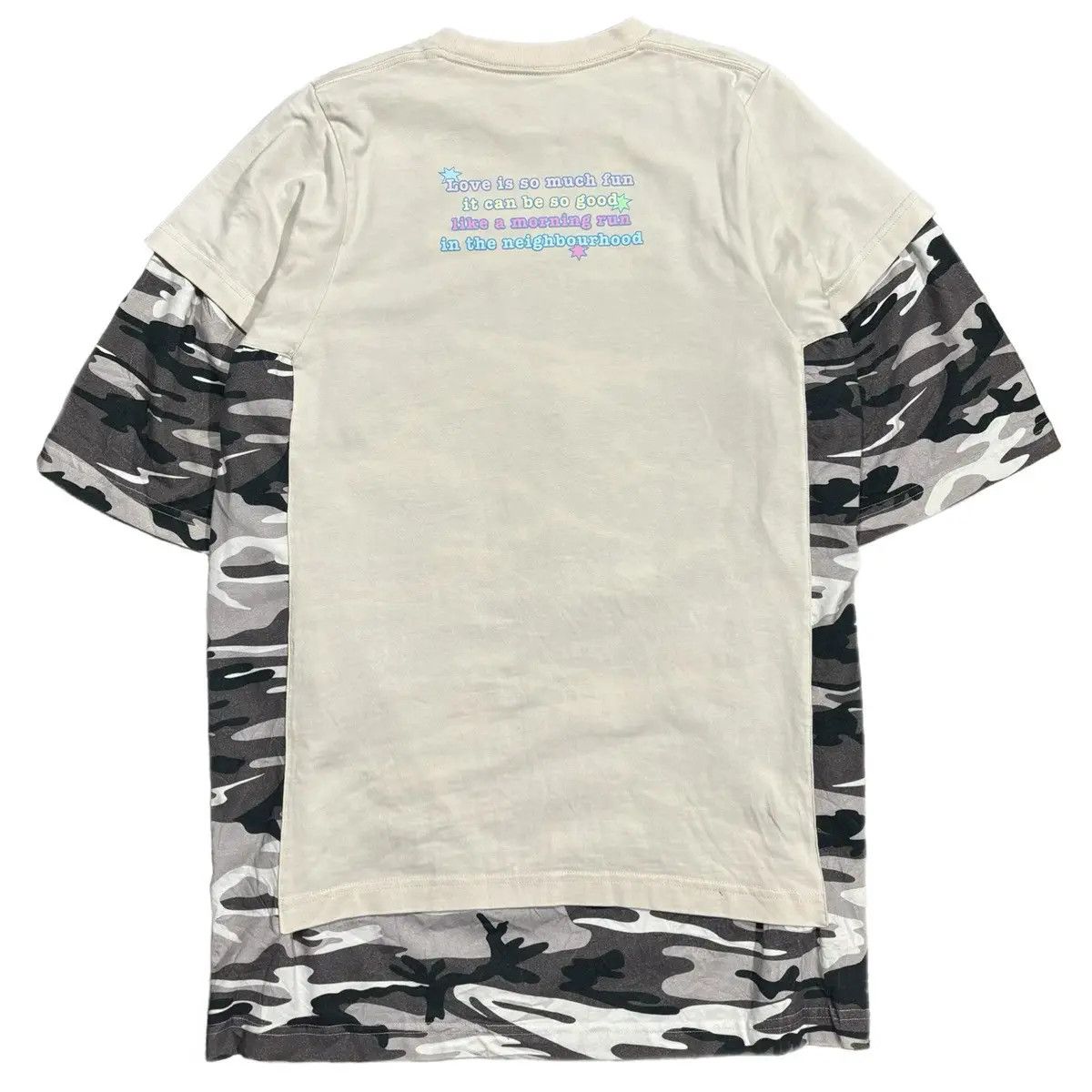Balenciaga “Love Bear” Double Layer Camo T-Shirt SS21 Size US XS / EU 42 / 0 - 2 Thumbnail