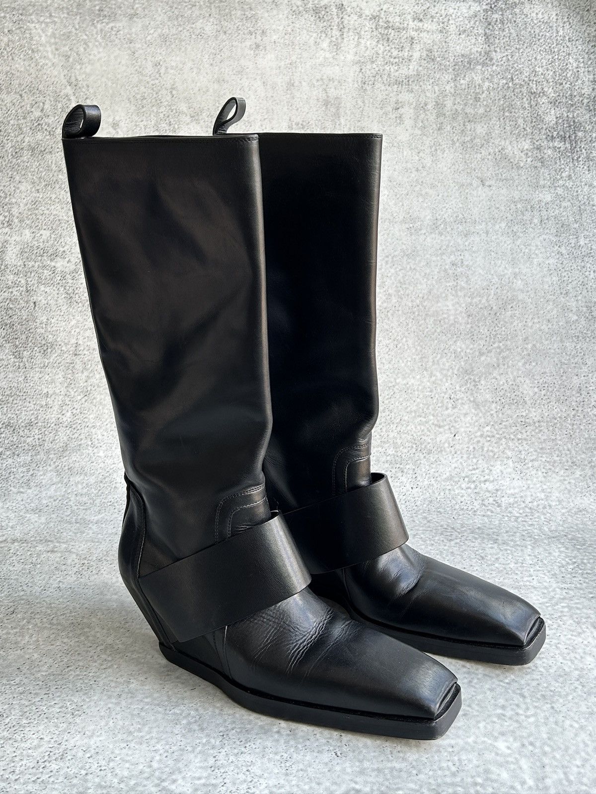 Rick owens mens wedge boots sales
