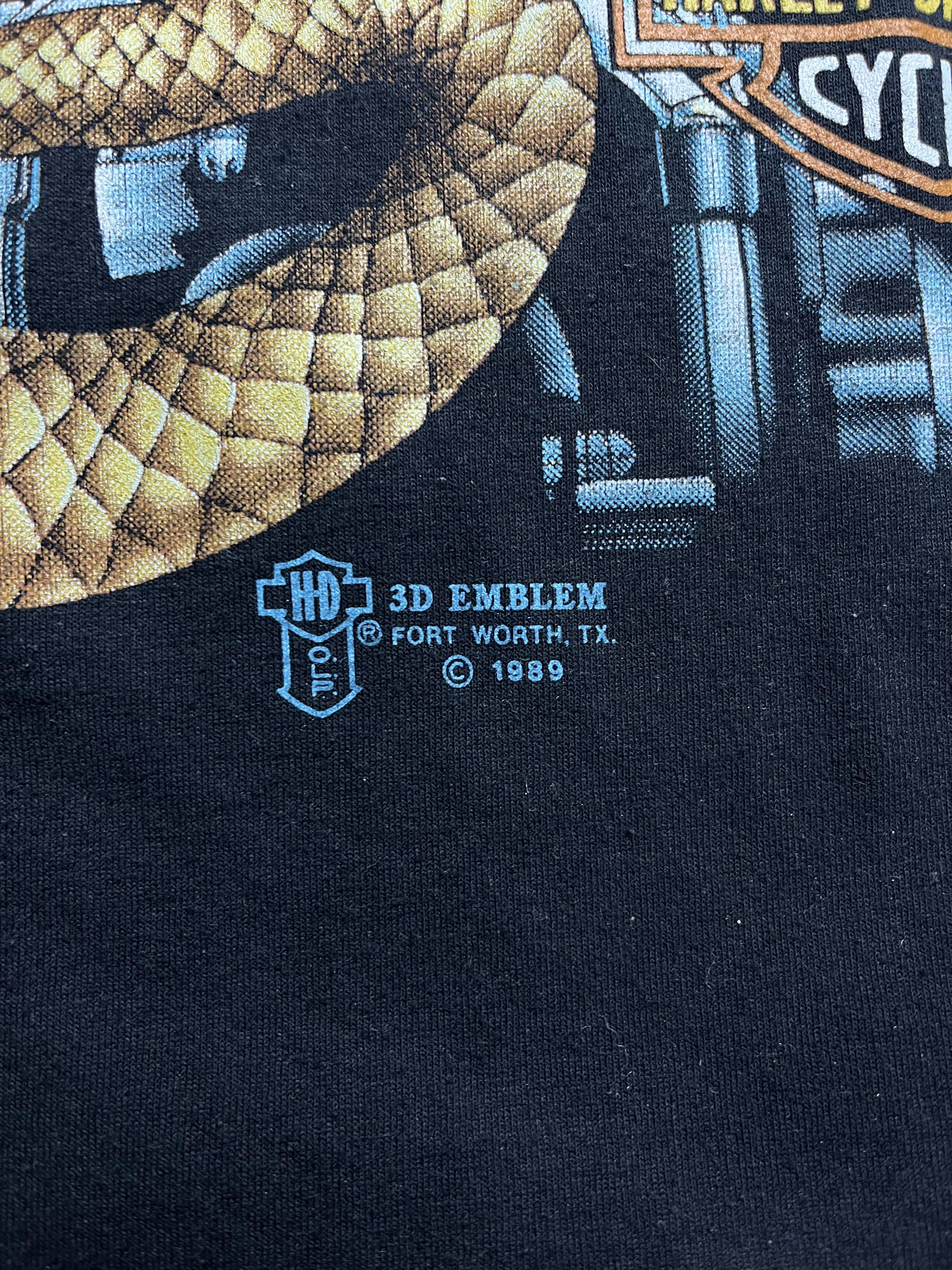Harley Davidson × Vintage Rare 3D Emblem 1989 Harley Davidson T-Shirt Size US M / EU 48-50 / 2 - 4 Thumbnail
