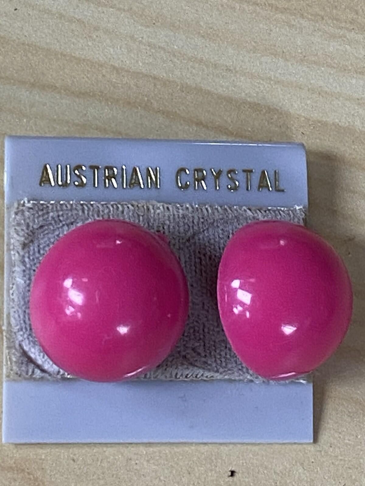 The Unbranded Brand Vtg Pierced Earrings Pink Dome Round L Chunky 80s Y2K 90s Size ONE SIZE - 2 Thumbnail