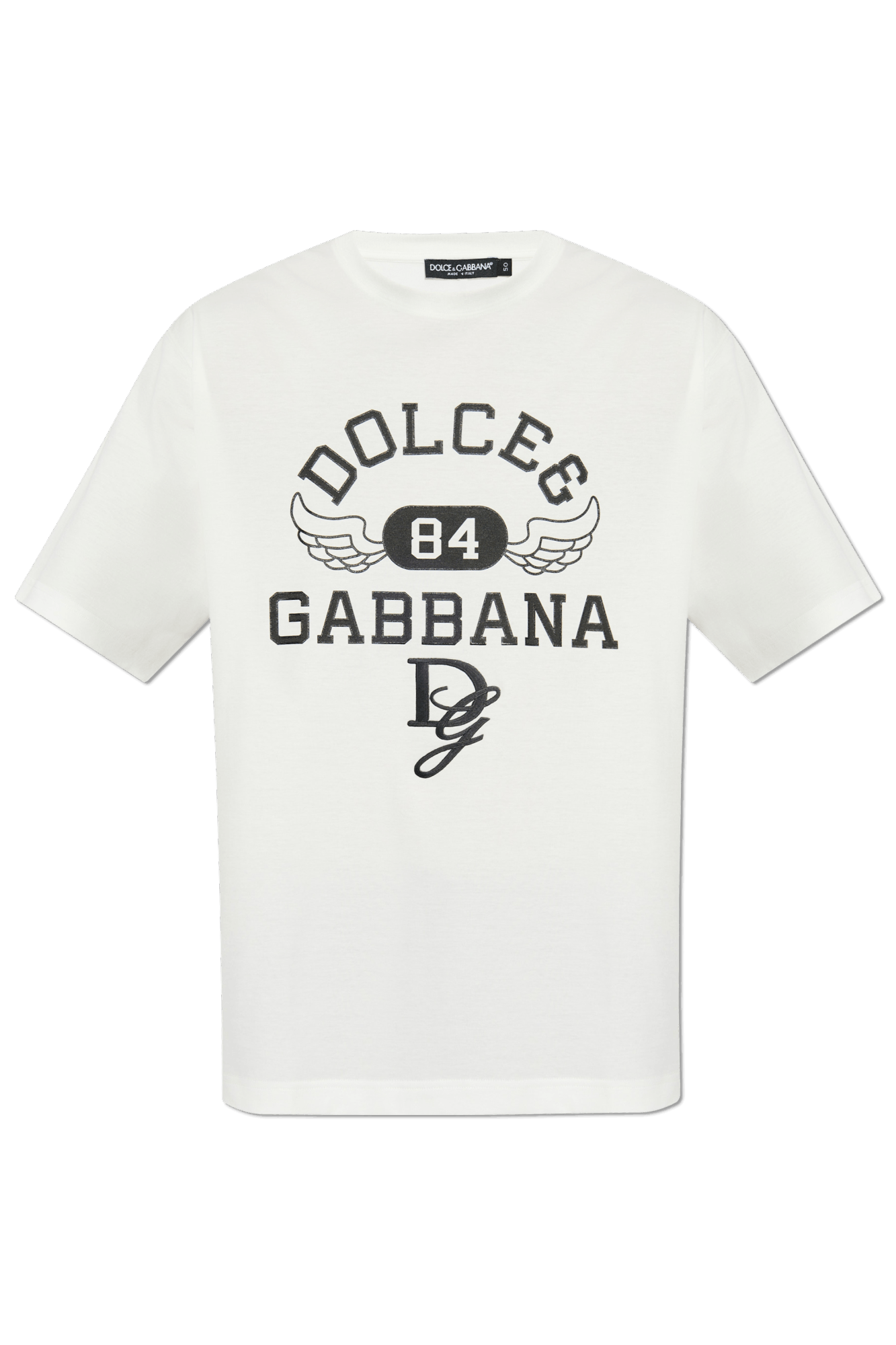 o1s22i1n0225 Printed Crewneck T-Shirt in White