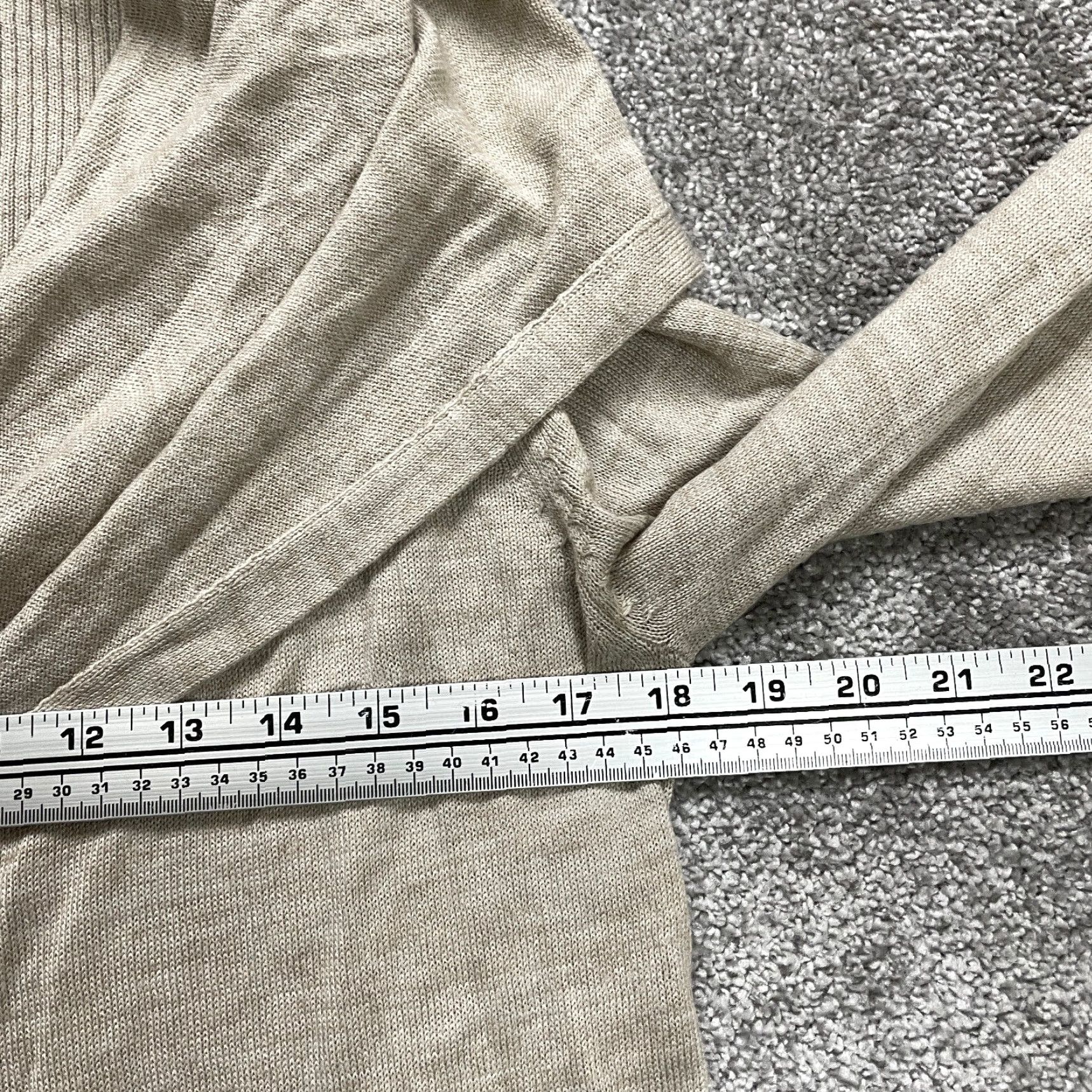 Eddie Bauer VINTAGE Eddie Bauer Womens Sweater Cardigan Open Knit Medium Beige All Seasons Wool Casual Size M / US 6-8 / IT 42-44 - 6 Thumbnail