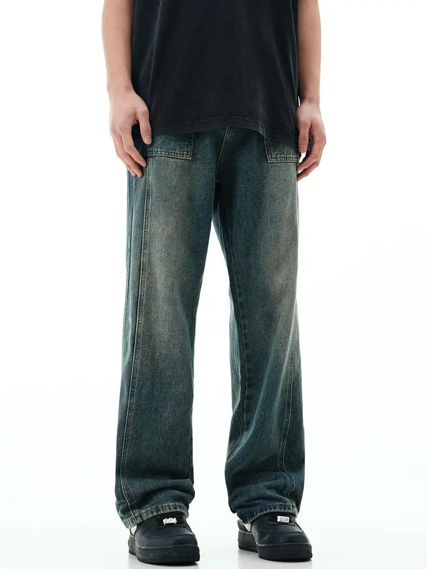 Designer × Japanese Brand Washed Vintage Faded Loose Fit Denim Trousers Size US 33 - 2 Thumbnail