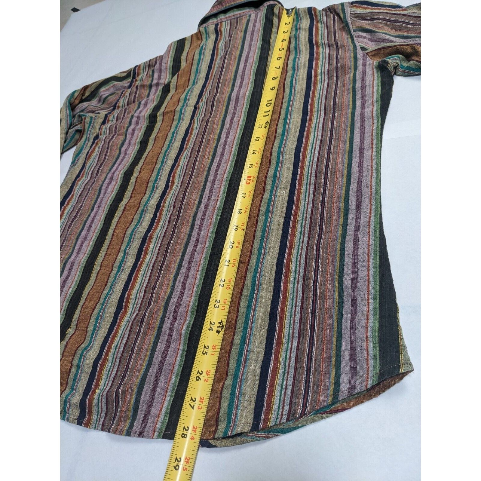 Other Vtg 60s 70s Funky Multicolor Stripes Button Down Shirt Size L / US 10 / IT 46 - 6 Thumbnail