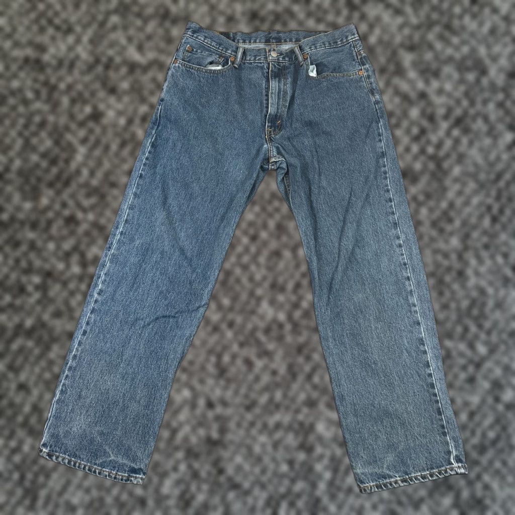 Levi's VINTAGE Levi's Jeans Men's 34 Relaxed Straight Distressed Blue 550 Y2K Grunge USA 5-Pocket Denim Pants Size US 34 / EU 50 - 1 Thumbnail