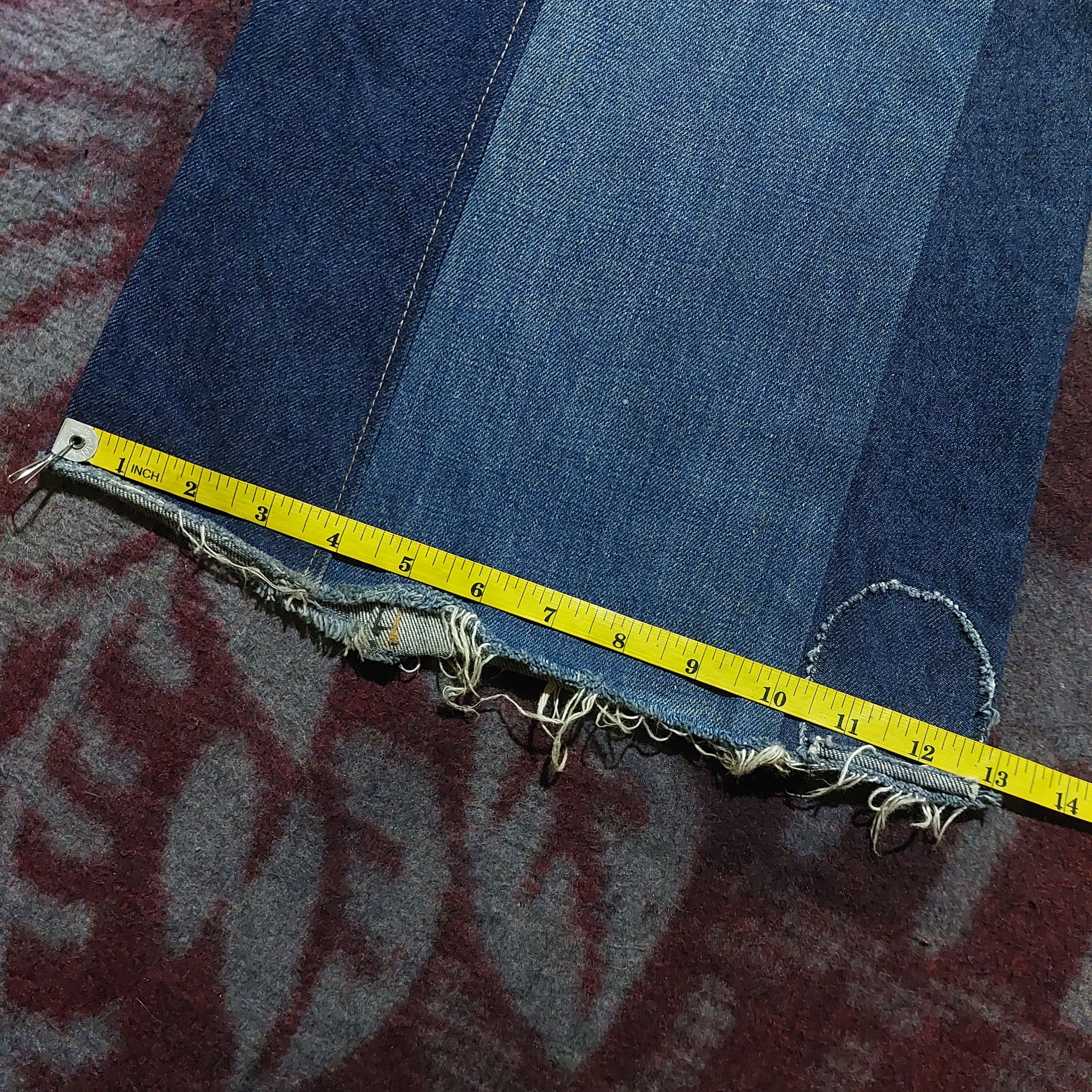 GOA Vintage Bigstone Genuine indigo denim bell bottom jeans Size US 28 / EU 44 - 17 Thumbnail