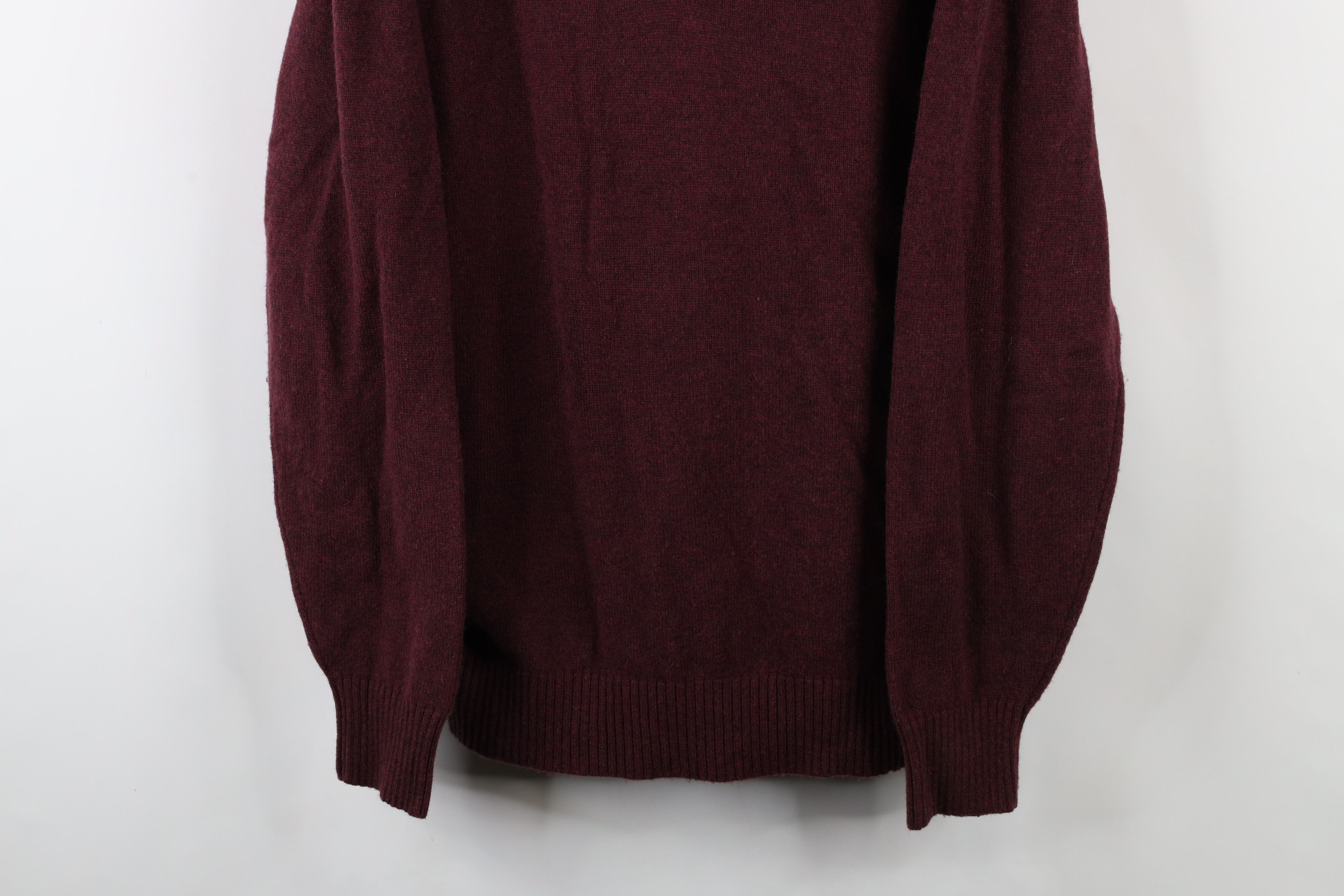 L.L. Bean × Vintage Vintage 90s LL Bean Lambswool Blend Knit V-Neck Sweater Red Size US L / EU 52-54 / 3 - 3 Thumbnail