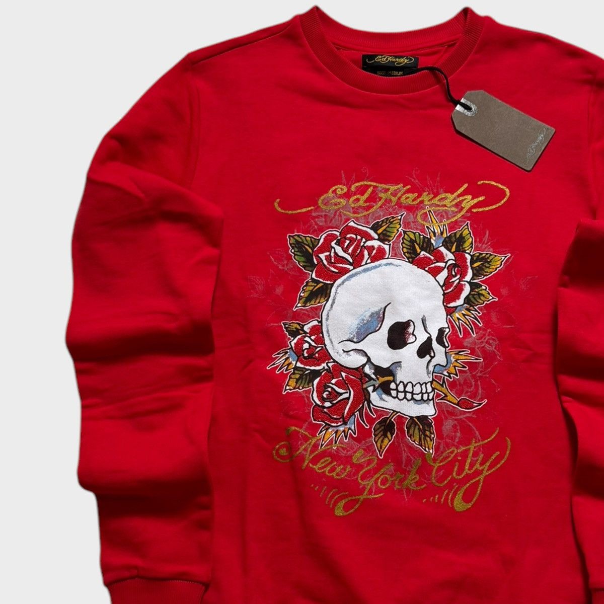 Ed Hardy ED HARDY SKULL ROSE CREW NECK SWEATSHIRT PULLOVER JUMPER Size US M / EU 48-50 / 2 - 3 Thumbnail