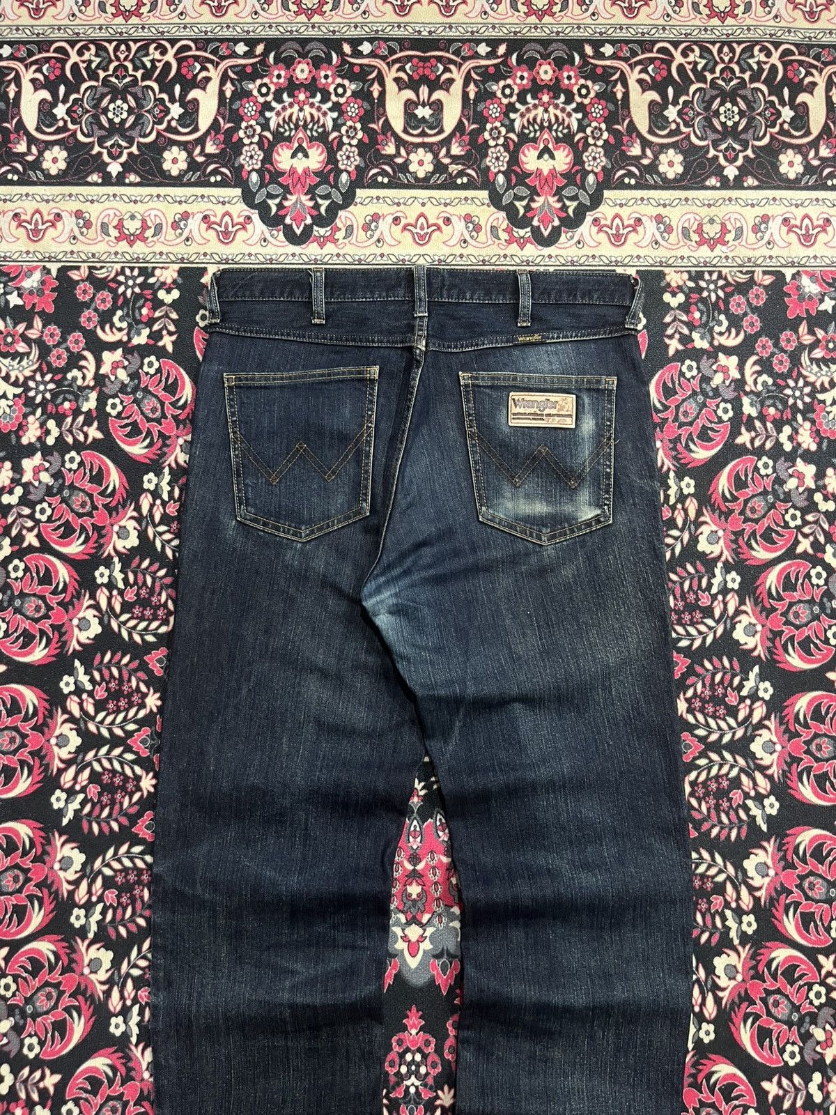 Wrangler Vintage Wrangler Dark Blue Washed Straight Leg Jeans Size US 33 - 6 Thumbnail