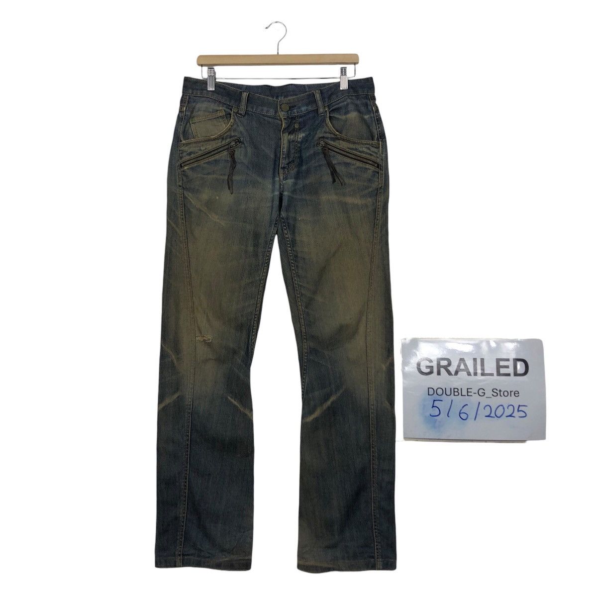 Japanese Brand Monsieur Nicole Vintage Distressed Denim Rare Fade Size 34" / US 12 / IT 48 - 1 Thumbnail