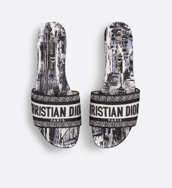 Dior o1w1db10625 Dway Slides - U.S. Exclusive in Black/White Size US 7 / IT 37 - 4 Thumbnail