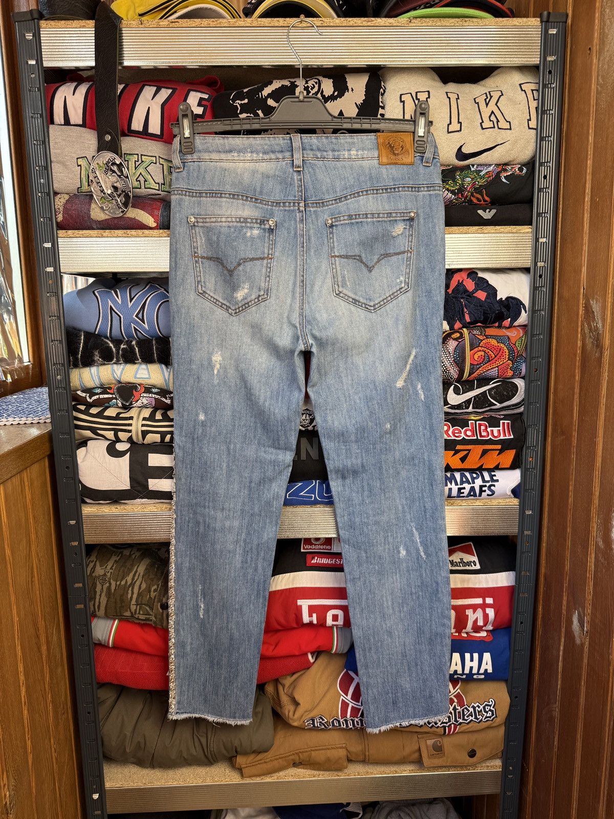 Versace Versus Versace Distressed Faded Colour Denim Jeans Pants Size US 28 / EU 44 - 2 Thumbnail