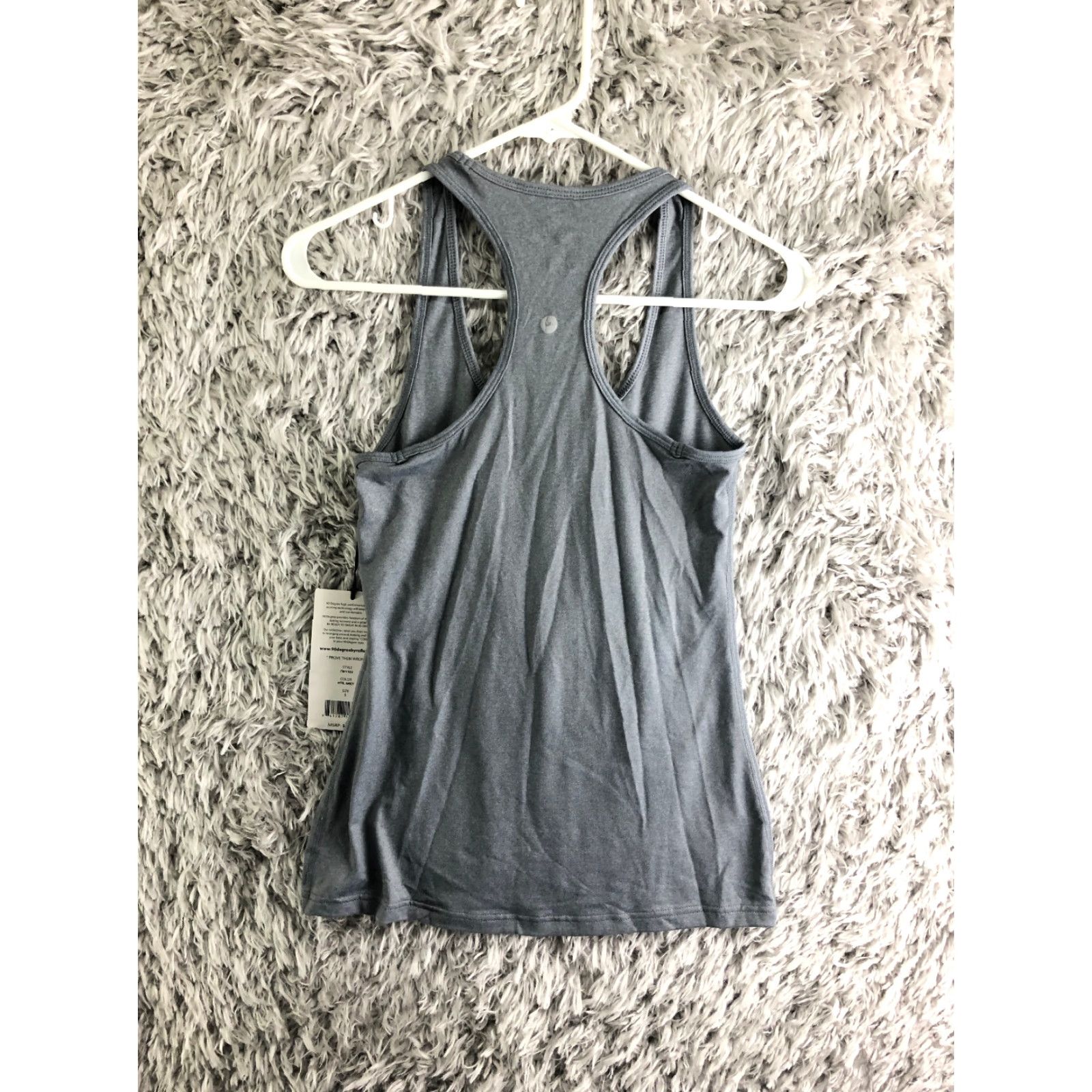 Vintage 90 Degree by Reflex Tank Top Womens S Racerback Sleeveless Top Gray Stretch Racerback Tank Women S Size S / US 4 / IT 40 - 6 Thumbnail