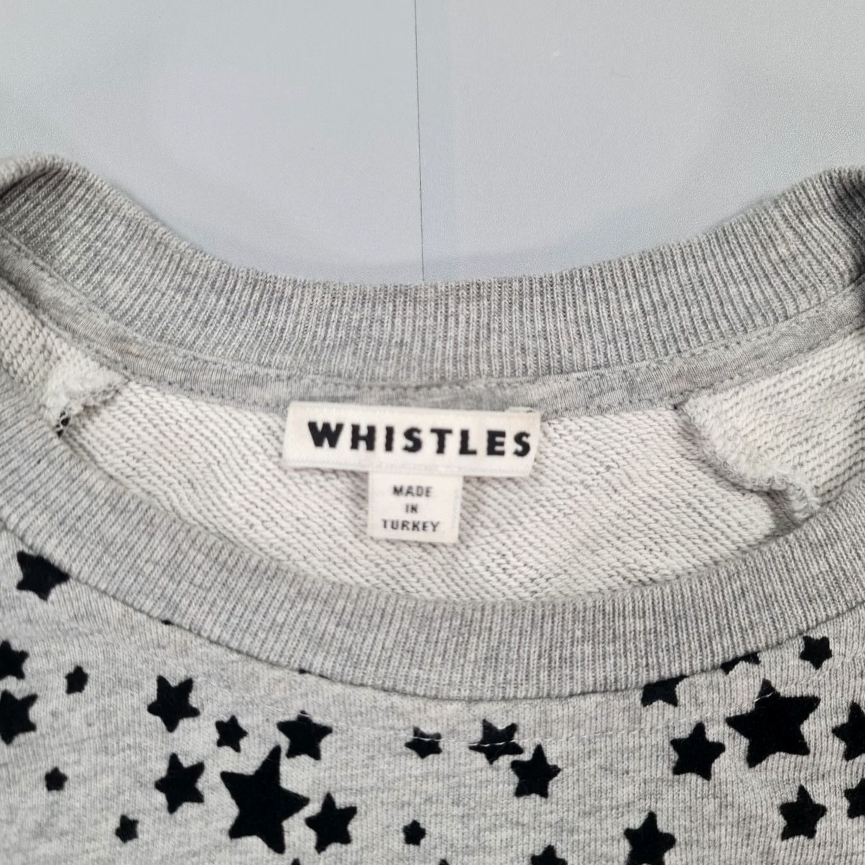 Whistles Whistles Womens Sweatshirt Grey Medium Long Sleeve Star Print Cotton Pullover Size M / US 6-8 / IT 42-44 - 3 Thumbnail
