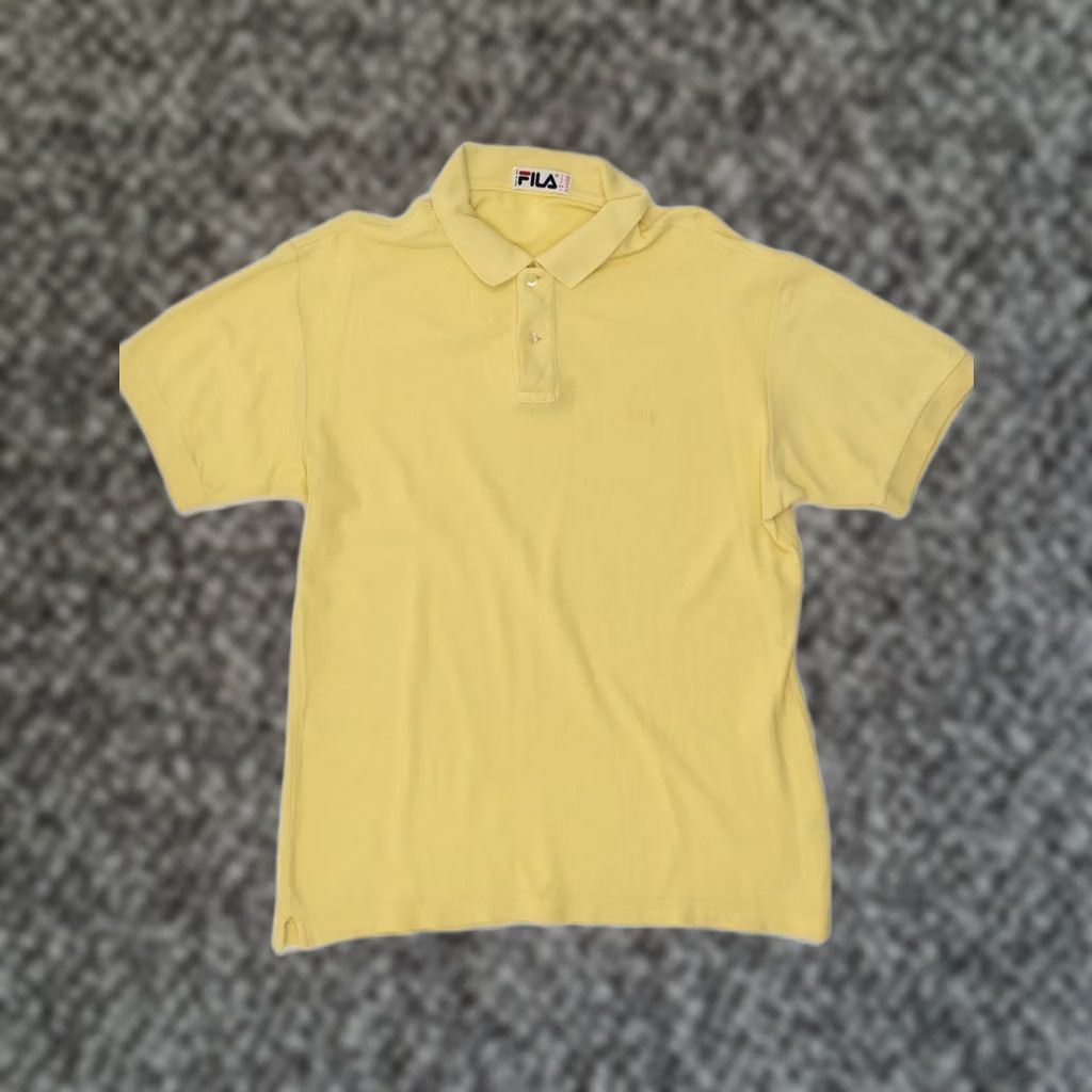 Fila FILA Mens Polo Shirt Medium Yellow AC05 Size US M / EU 48-50 / 2 - 1 Thumbnail