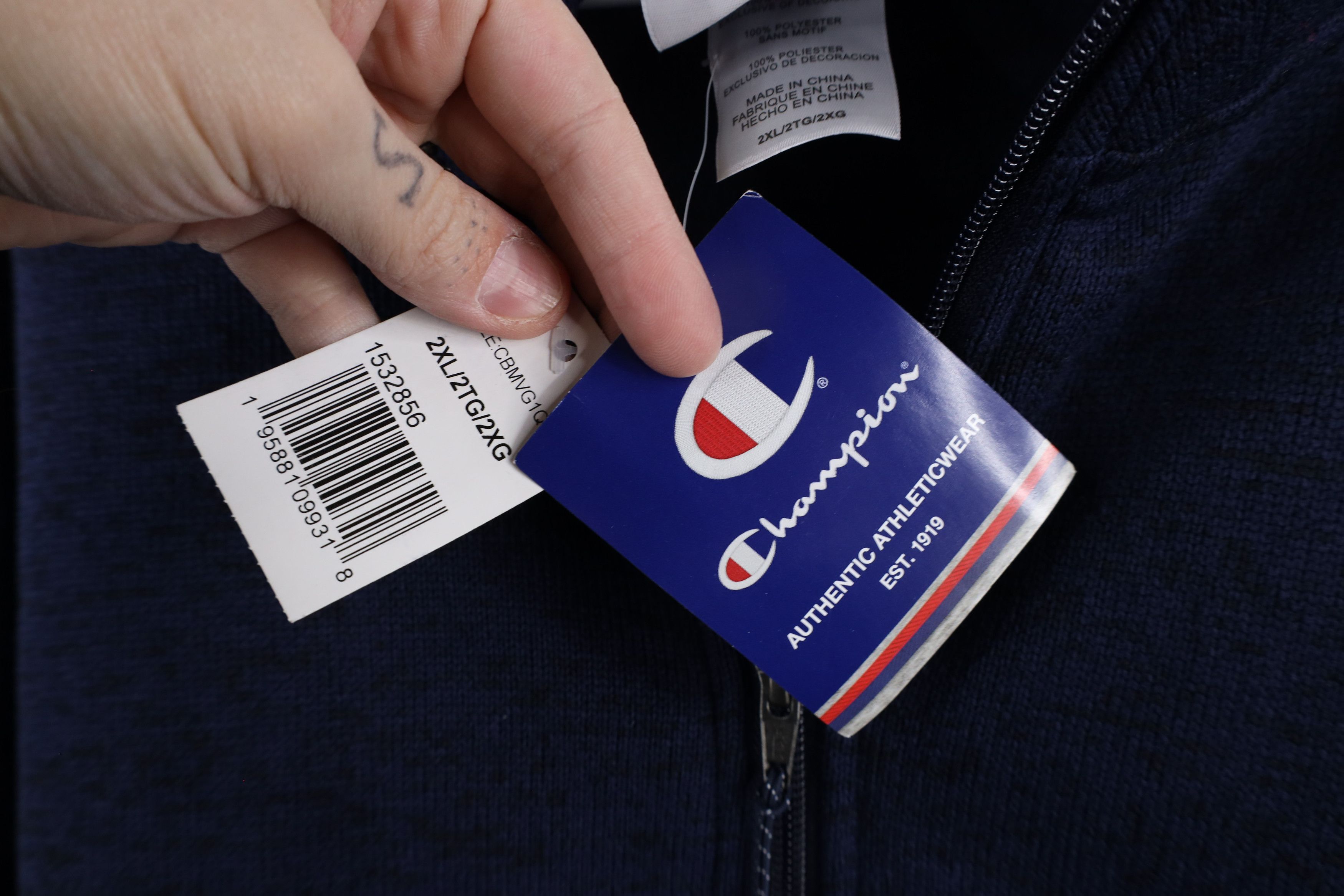 Champion × Vintage Deadstock Champion University Football Half Zip Knit Sweater Size US XXL / EU 58 / 5 - 7 Thumbnail