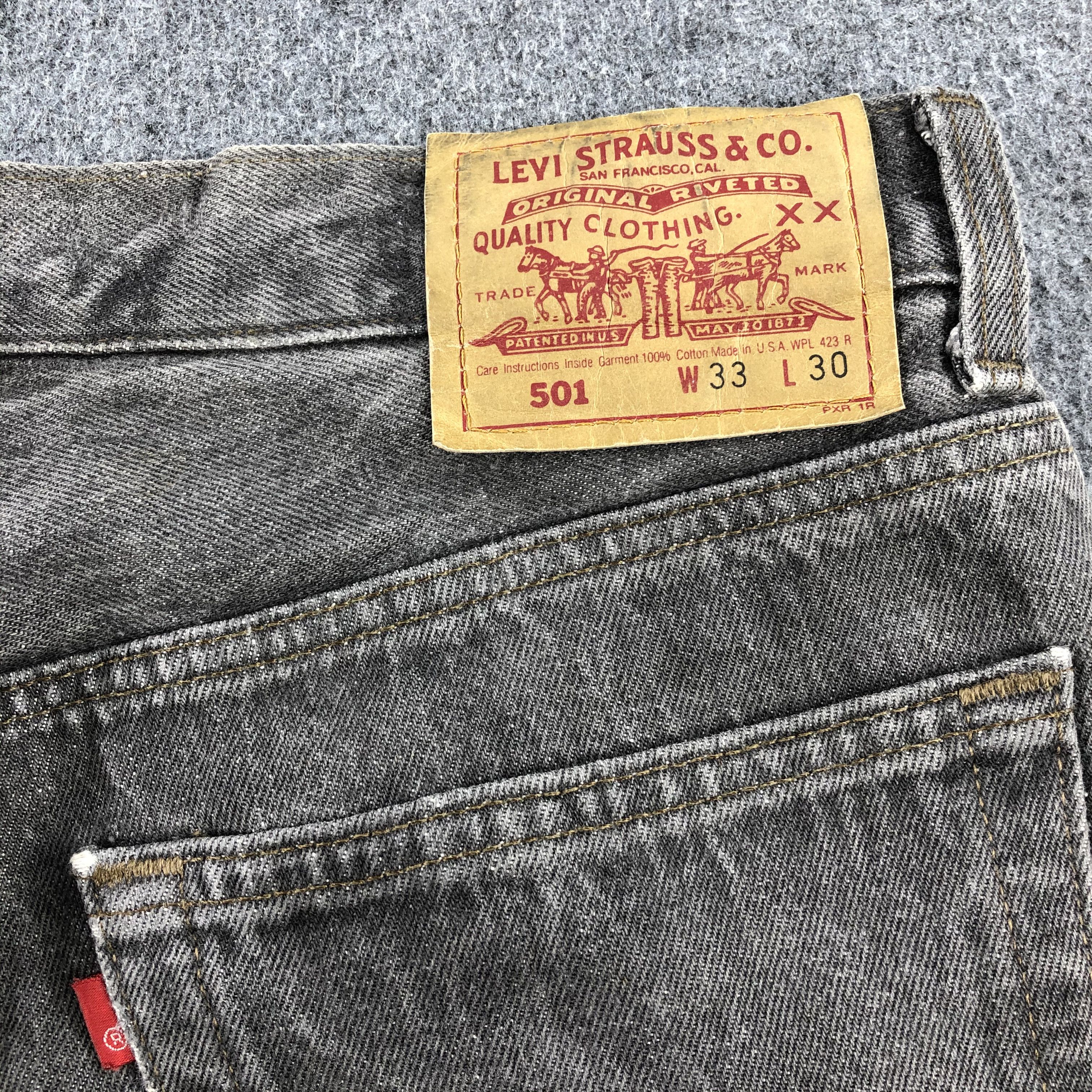 Levi's Vintage 90s Levis 501 Faded Black Jeans-JM2063 Size US 34 / EU 50 - 5 Thumbnail