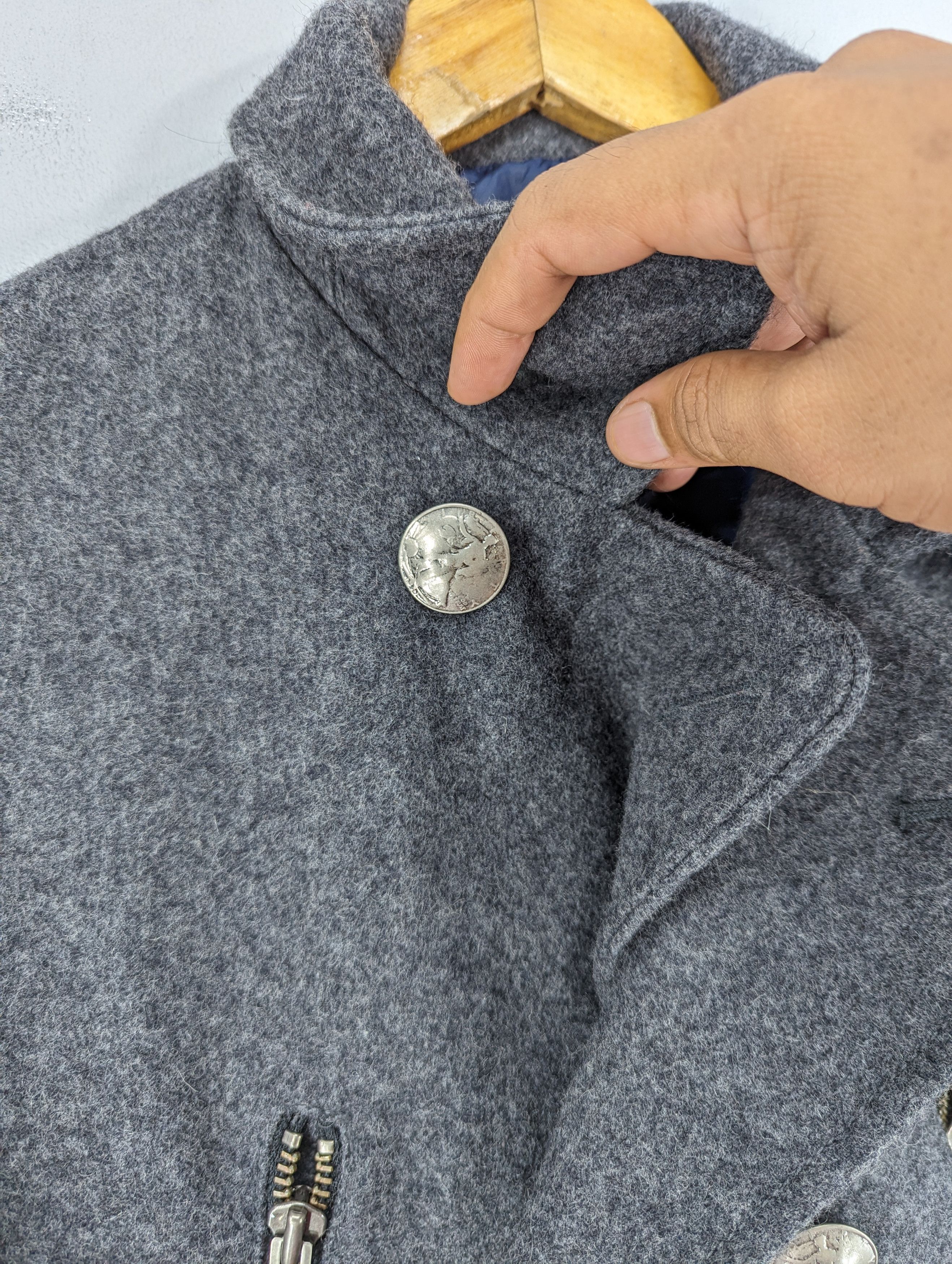 Japanese Brand 🔥RARE🔥291295 Homme Double Breasted Wool Jacket Size M / US 6-8 / IT 42-44 - 8 Thumbnail