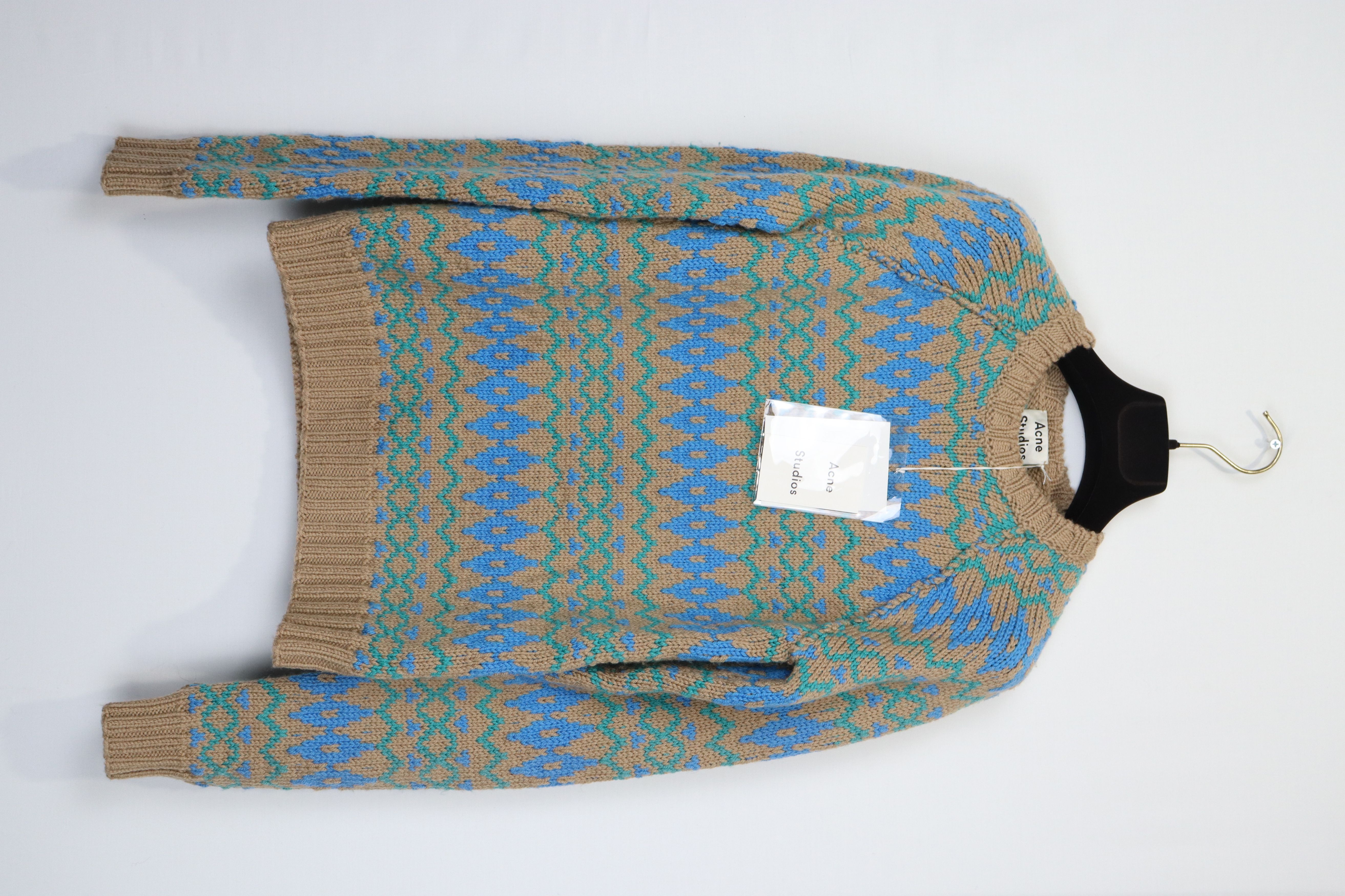 Acne Studios o1rshd10124 SS18 Naif Multicolor Fair Isle Sweater/Knitwear Size US S / EU 44-46 / 1 - 3 Thumbnail