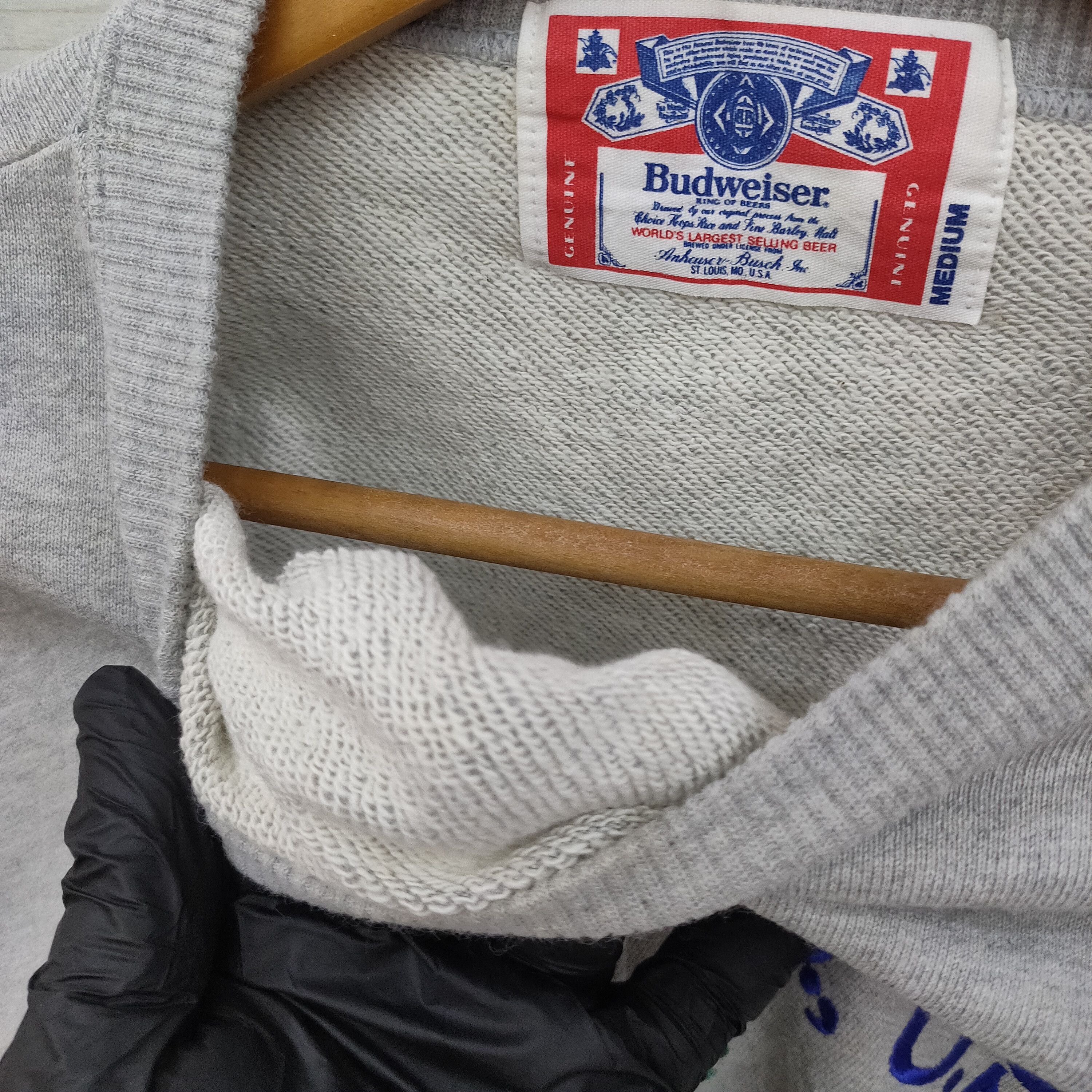 American Apparel × Budweiser × Vintage 90s Budweiser Sweatshirt Vintage Embroidery St. Louis MQ USA Size US M / EU 48-50 / 2 - 7 Thumbnail
