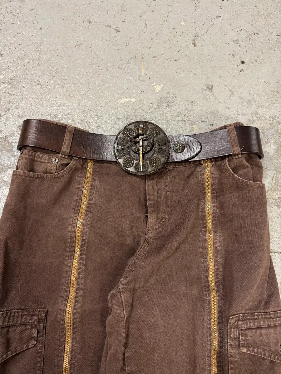 Designer × Dries Van Noten × Vintage Dries Van Noten Antique Sword Buckle Leather Belt Size ONE SIZE - 4 Thumbnail