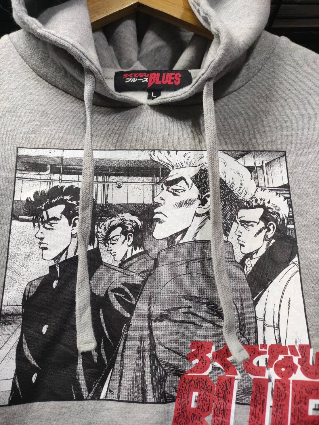Anime Rare! Rokudenashi Blues " 4 King " Official Licensed Hoodie Size US L / EU 52-54 / 3 - 3 Thumbnail