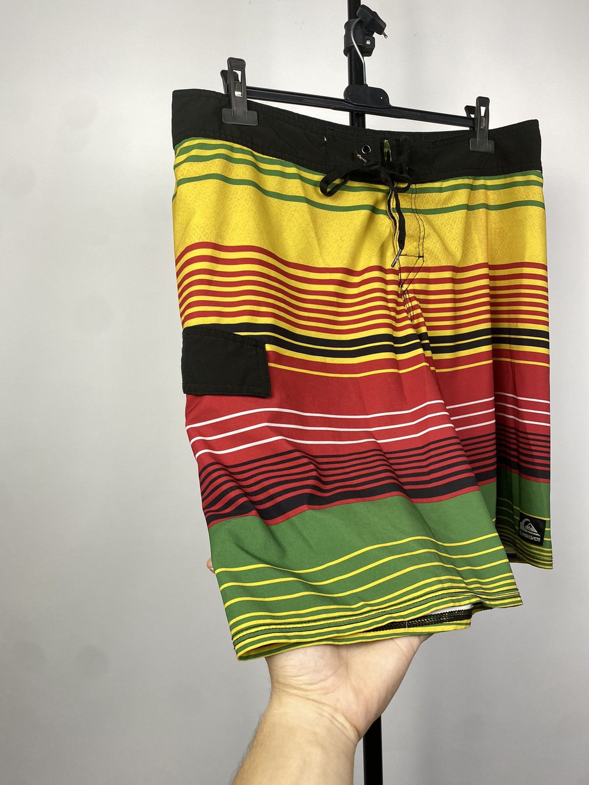 Quicksilver × Quiksilver × Vintage Rare Vintage Quiksilver Logo Nylon Shorts Y2K Size US 36 / EU 52 - 3 Thumbnail