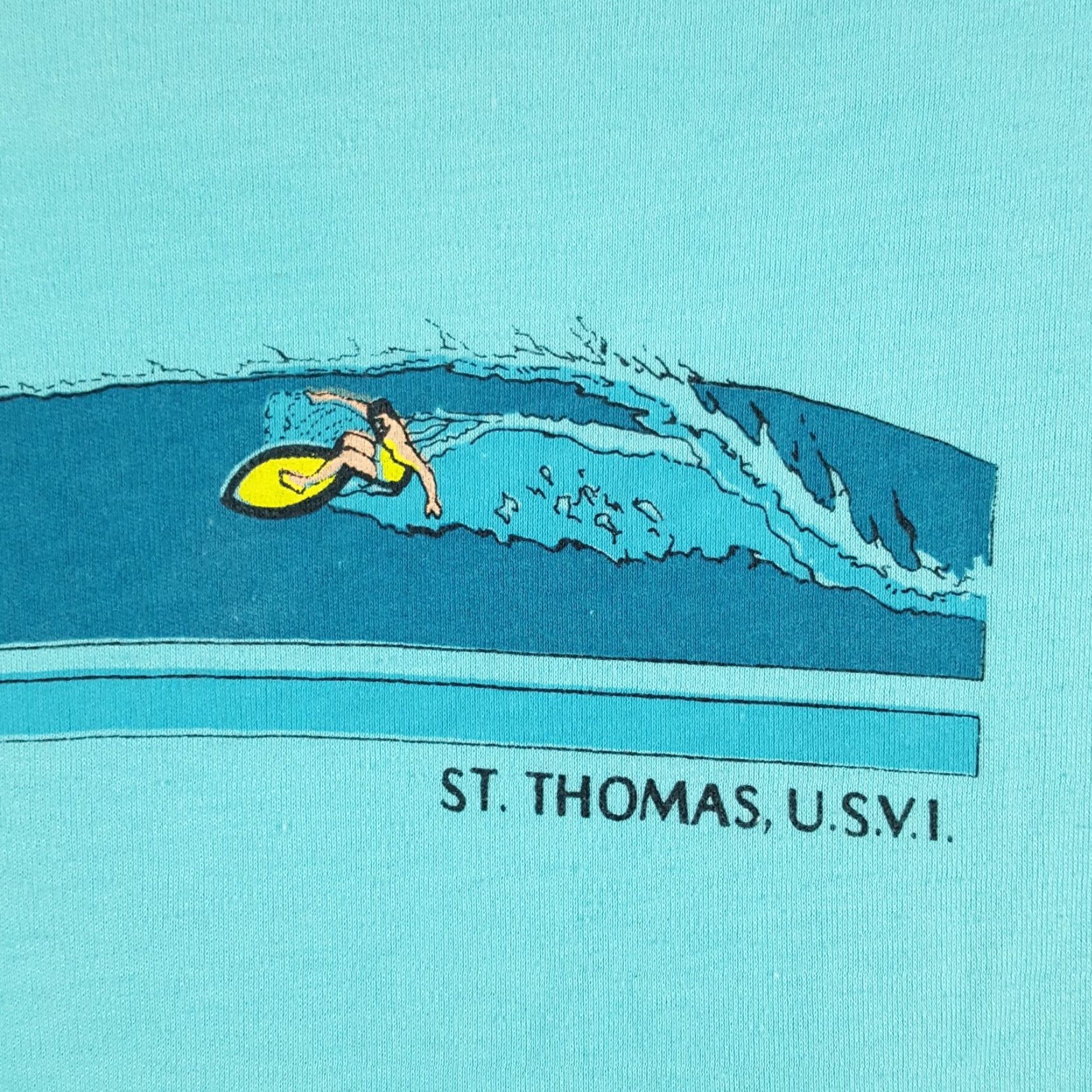 Vintage VINTAGE Vintage 80s St Thomas Surfer Wave Surf Tee Men's Size Small S Beach T Shirt Size US S / EU 44-46 / 1 - 3 Thumbnail