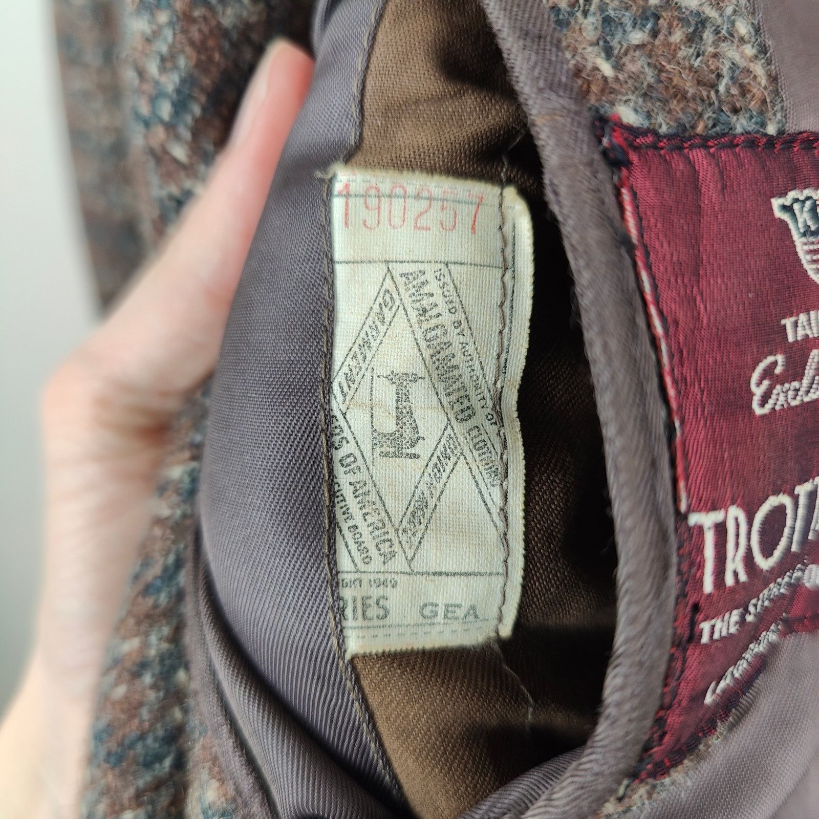 Harris Tweed × Roberto Cavalli Vintage 50s Harris Tweed Overcoat Mens Large Trotters Trench Size US L / EU 52-54 / 3 - 10 Thumbnail