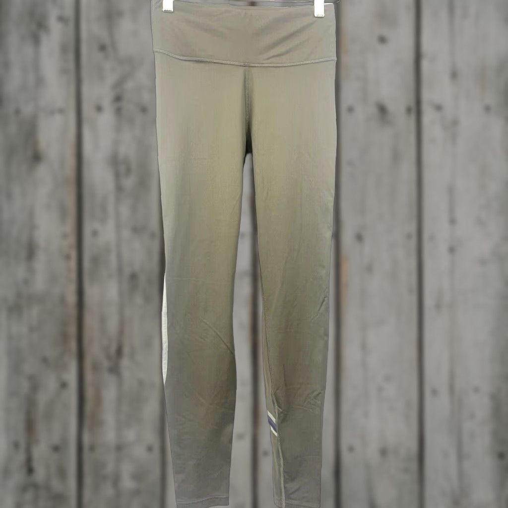 Lululemon Lululemon Run Crew Leggings Women 6 Hi Rise Olive Green Full Length Logo Running Leggings Size 28" / US 6 / IT 42 - 1 Thumbnail
